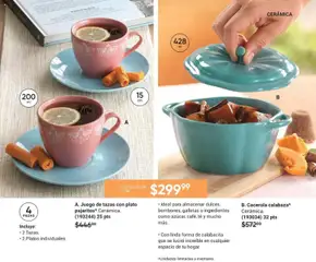 Vista previa de Juego de tazas con plato pajaritos* Cerámica., Juego de tazas con plato pajaritos* Cerámica. Incluye: 2 Tazas. 2 Platos individuales., nuevo folleto de la tienda, válido en México a partir del 10/07/2026 | Página: 133