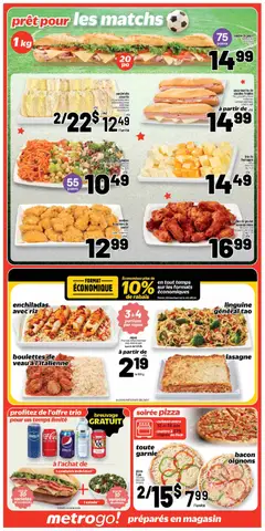Preview of Metro weekly flyer / circulaire from shop Metro valid from Jul 9, 2026 | Page: 15 | Products: Salad, Chicken wings, Pizza, Chicken