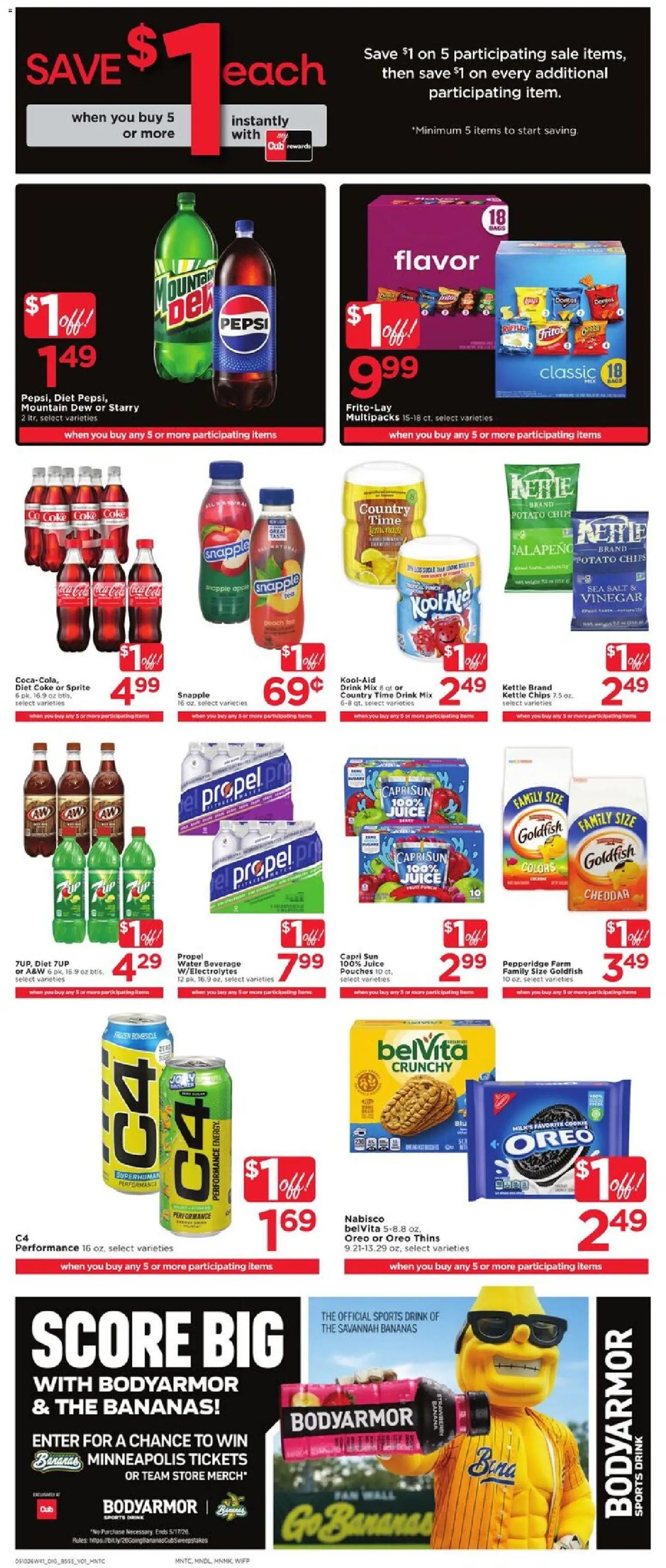 Cub Foods Weekly Ad - valid from 10.05.2026 | Page: 7 | Products: Juice, Water, Salt, Kettle