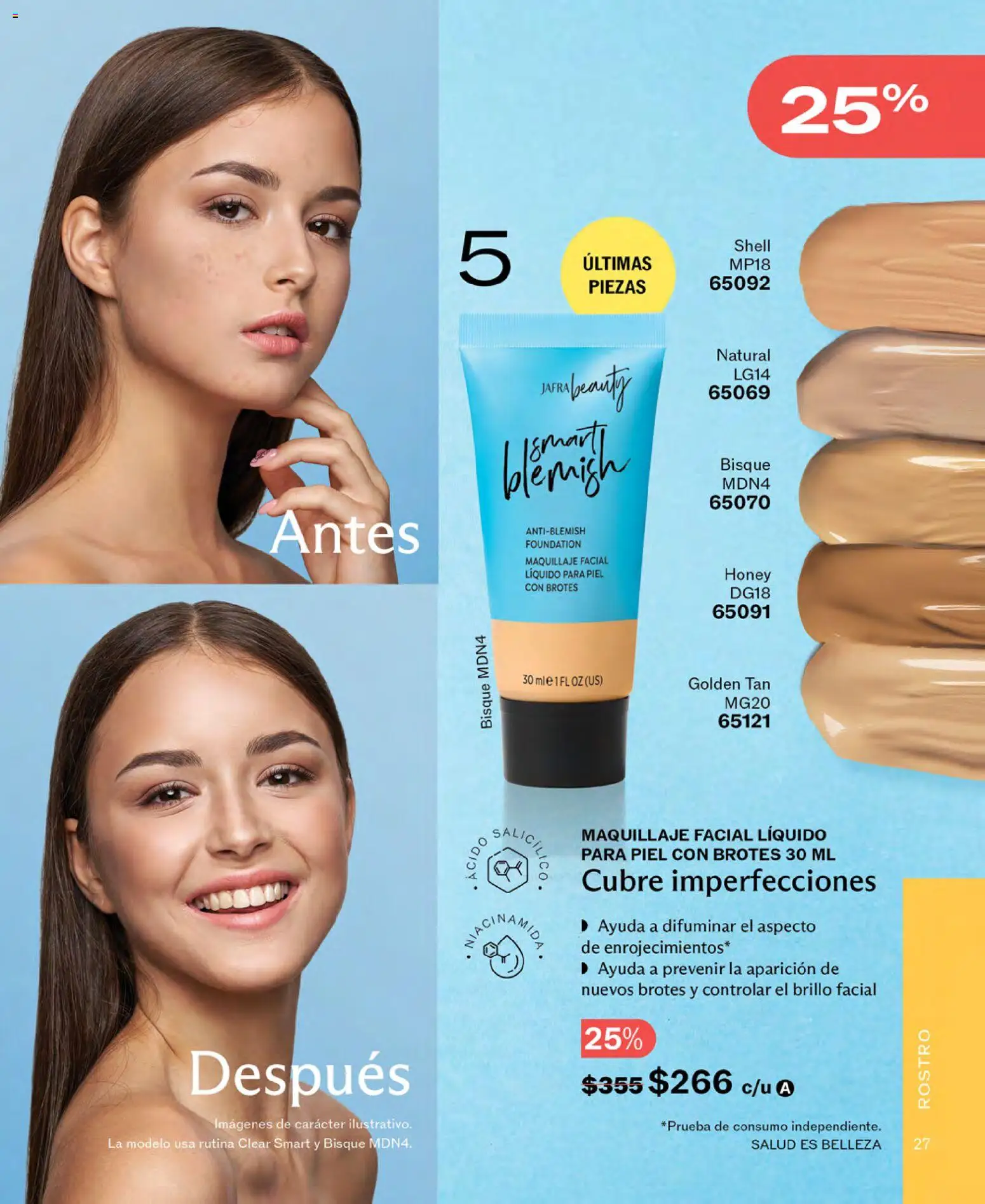 Nuevas ofertas de JAFRA válidas en toda la República Mexicana desde el 01.04.2026. ¡Encuentra las mejores ofertas en JAFRA catálogo! | Página: 27 | Productos: Brillo, Maquillaje