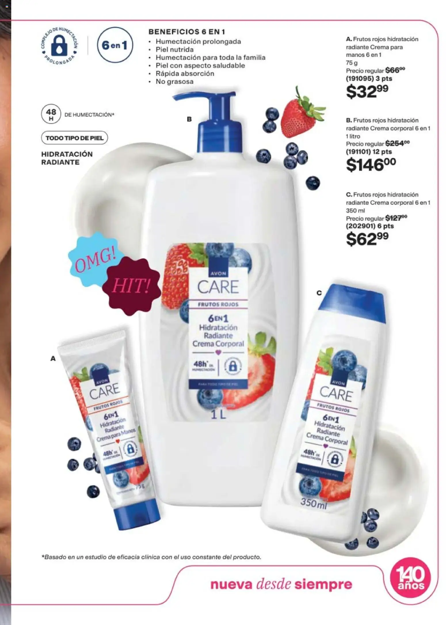 Nuevas ofertas de AVON válidas en toda la República Mexicana desde el 11/09/2026. ¡Encuentra las mejores ofertas en AVON campaña 14 2026! | Página: 23 | Productos: Crema para manos, Crema, Radiante, Crema corporal