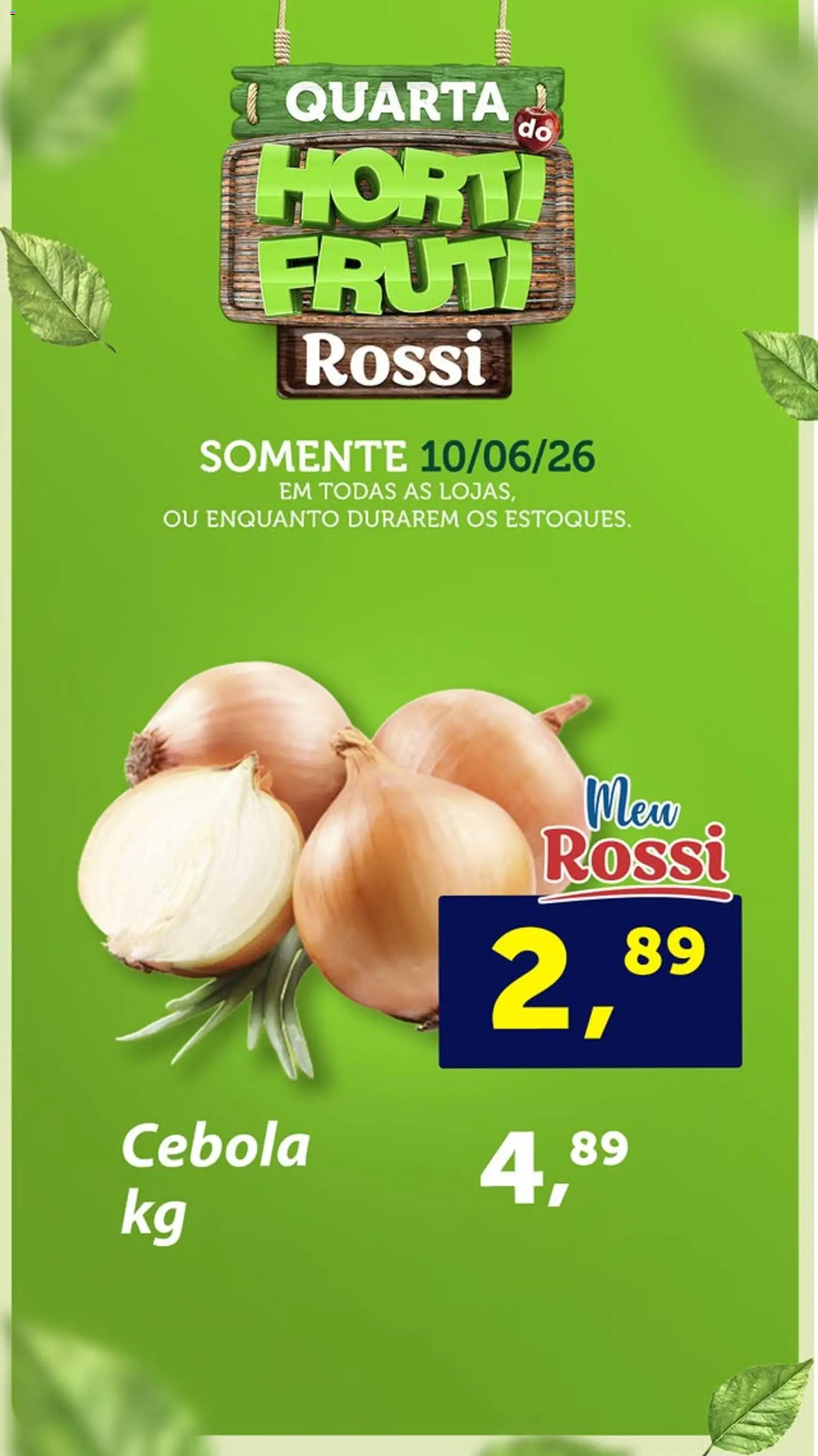 Rossi Supermercados Folheto - válido de 10.06.2026 | Página: 1 | Produtos: Cebola