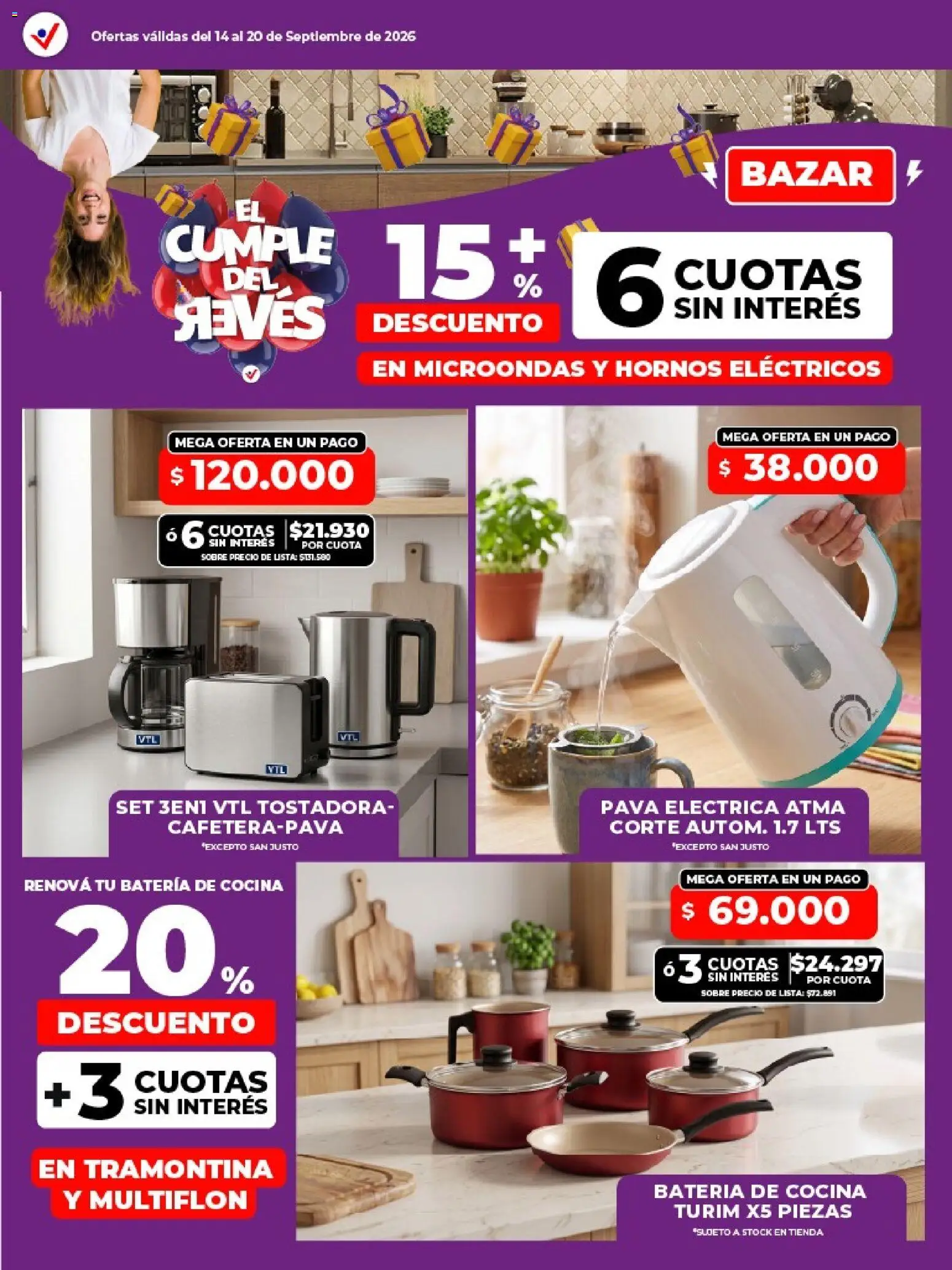 Vital - Especial de nonfood │ válido desde el 14/09/2026 | Página: 3 | Productos: Cocina, Pava, Tostadora, Sobre