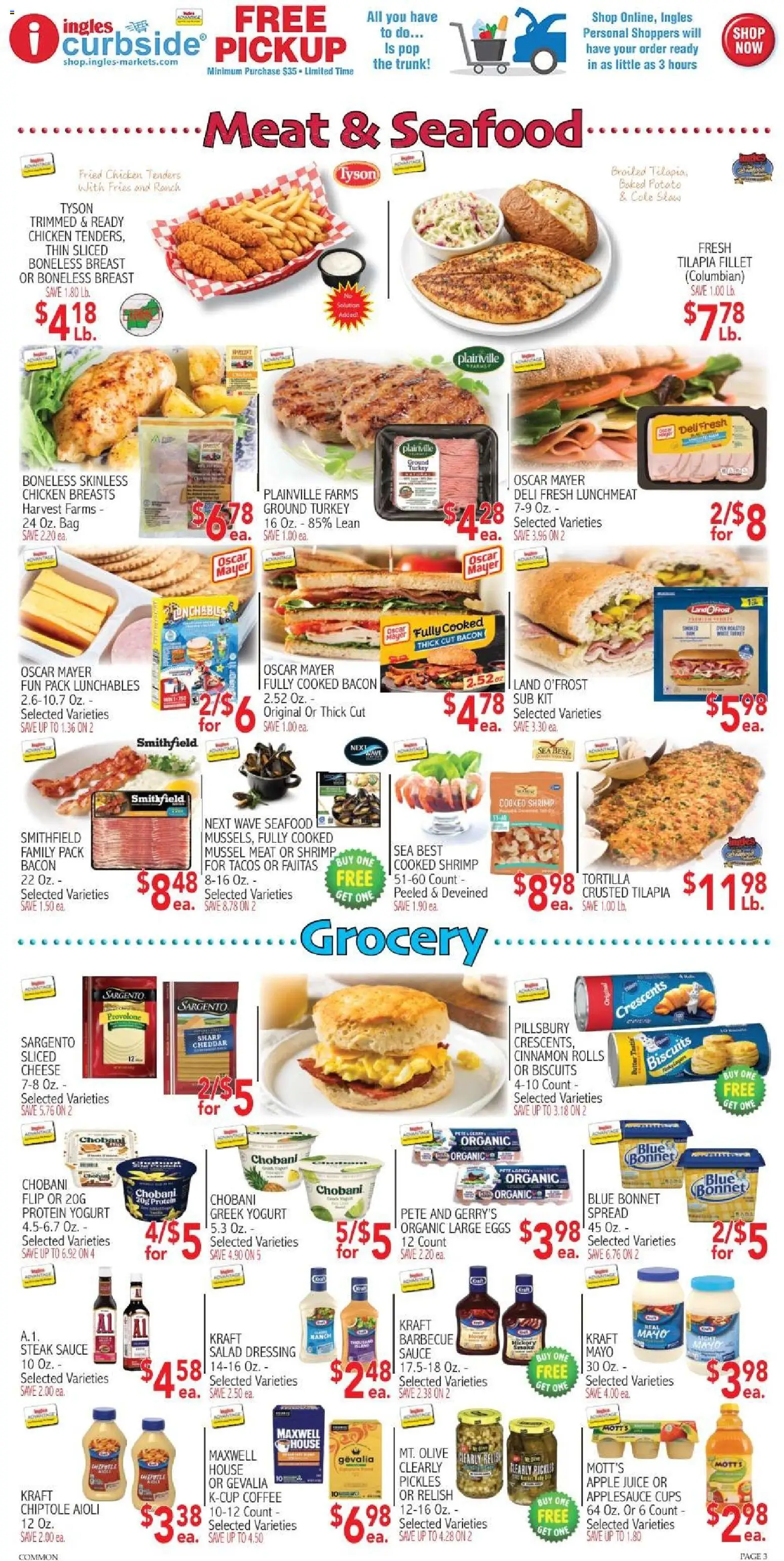 Ingles Weekly Ad - valid from 07/15/2026 | Page: 3 | Products: Coffee, Juice, Salad, Bag