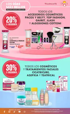 Vista previa de Del Sol y Woolworth catálogo, nuevo folleto de la tienda, válido en México a partir del 14.05.2026 | Página: 20 | Productos: Crema, Agua, Maquillaje, Agua micelar