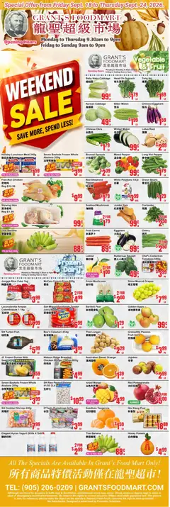 Preview of Oceans weekly flyer - Grant’s Foodmart from shop Oceans valid from Sep 18, 2026