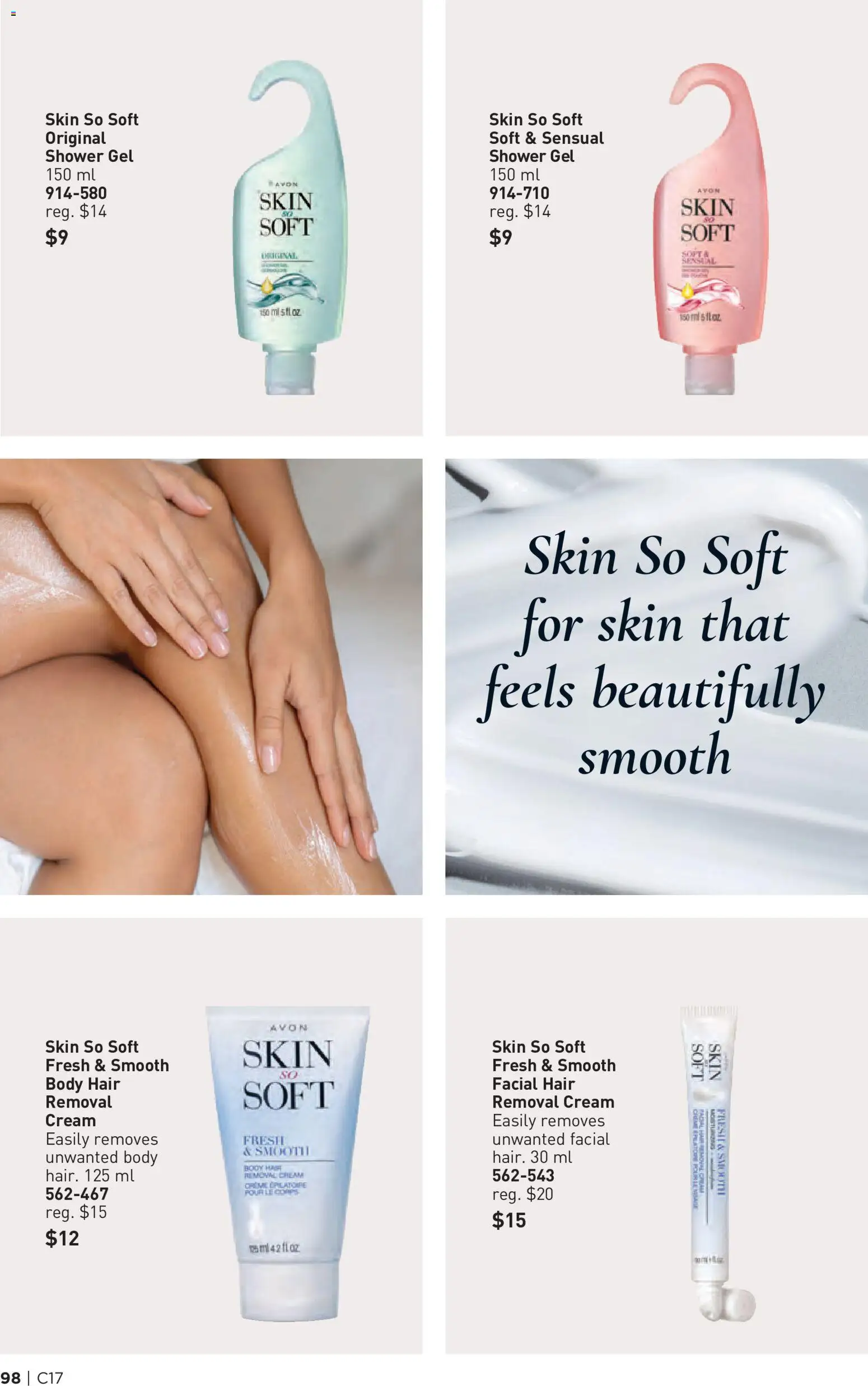 Avon flyer valid from Aug 13, 2026 | Page: 98 | Products: Cream, Shower gel, Shower
