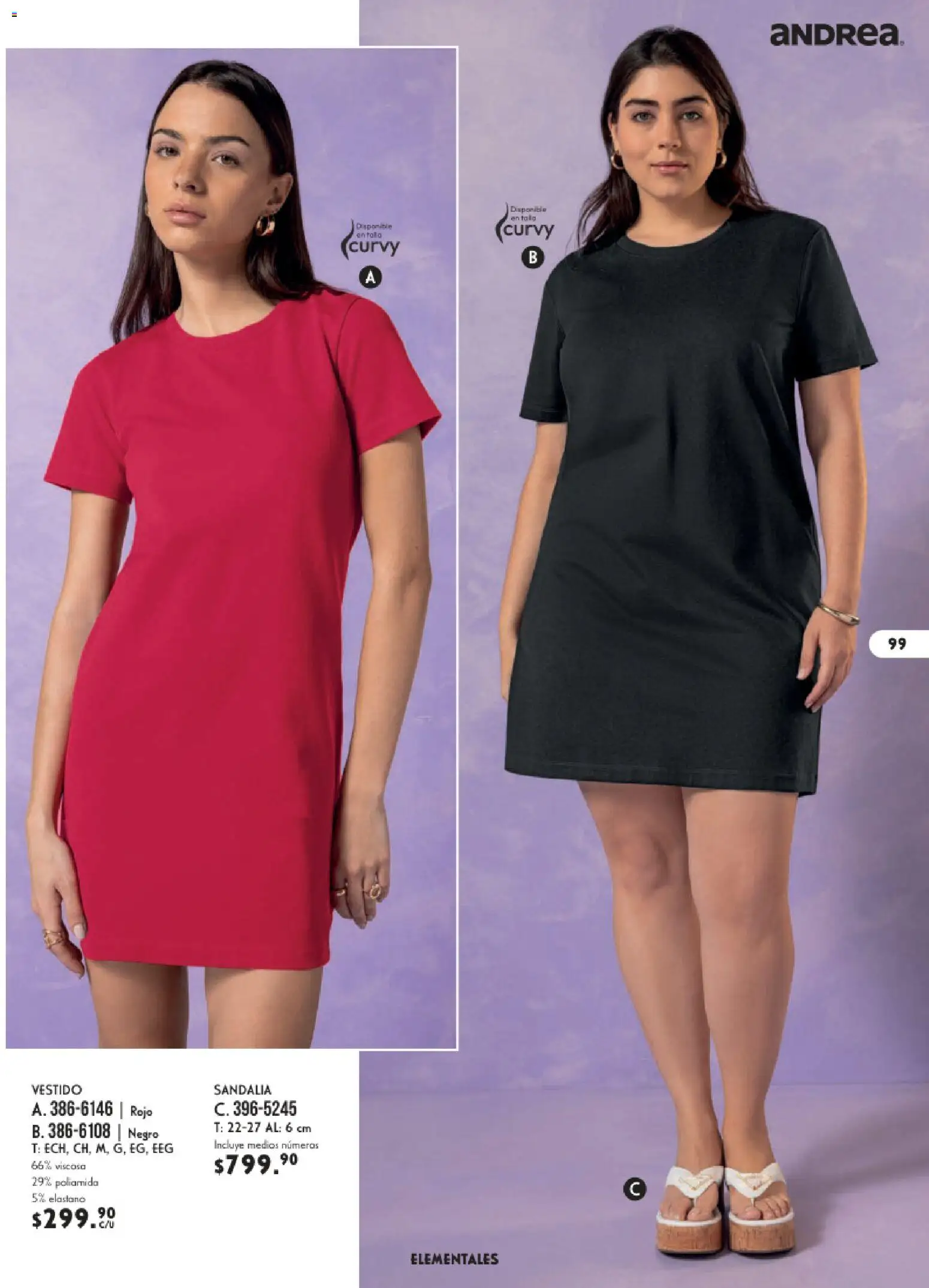 Nuevas ofertas de Andrea válidas en toda la República Mexicana desde el 24.05.2026. ¡Encuentra las mejores ofertas en Andrea catálogo Vestir! | Página: 99 | Productos: Vestido