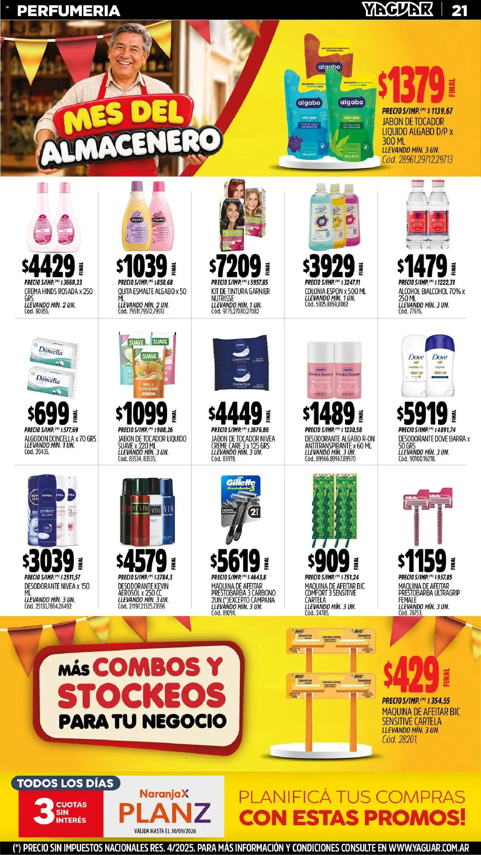 Yaguar catálogo │ válido desde el 31/08/2026 | Página: 21 | Productos: Maquina de afeitar, Tintura, Jabón, Desodorante