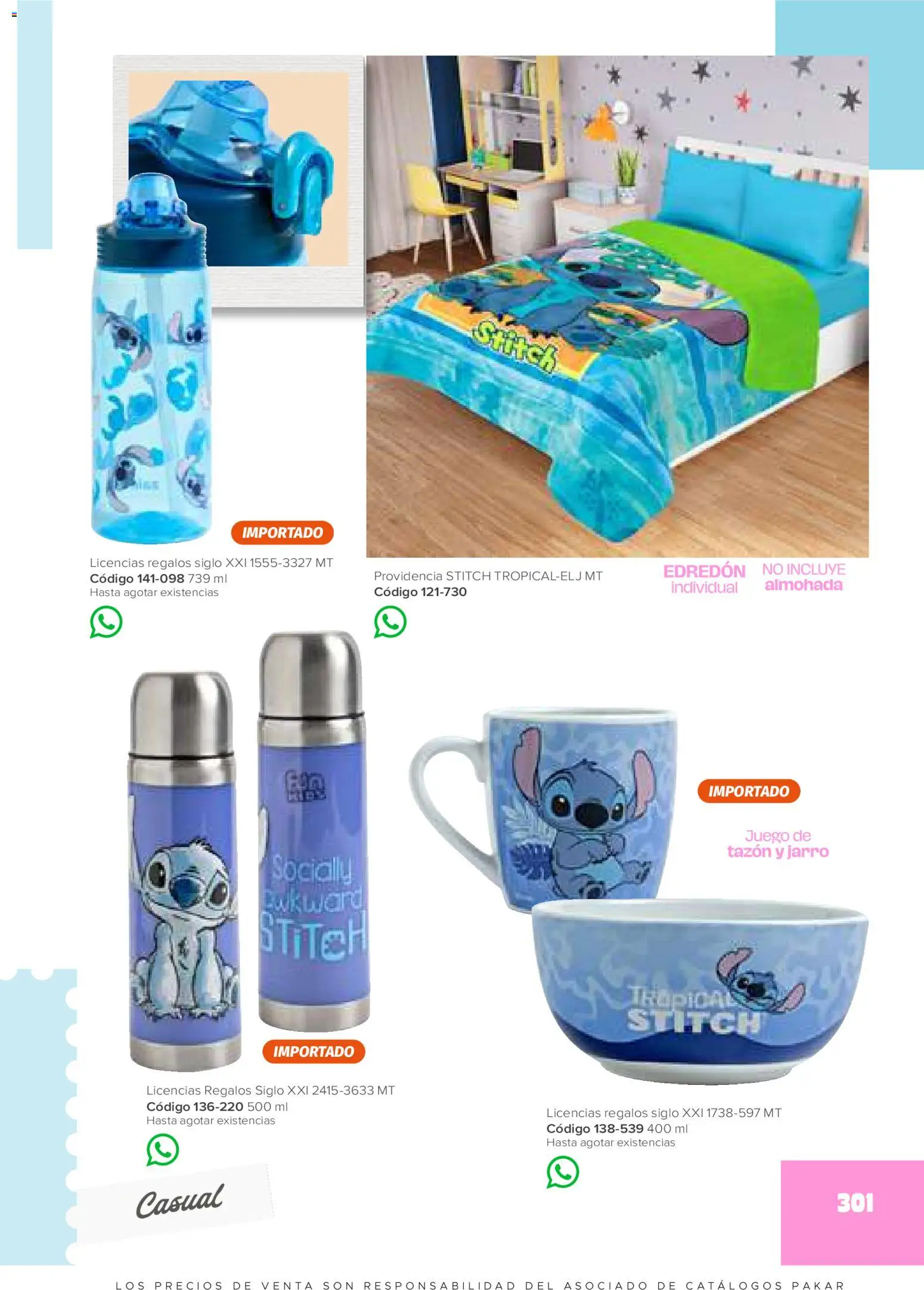 Nuevas ofertas de SC Pakar válidas en toda la República Mexicana desde el 30.01.2026. ¡Encuentra las mejores ofertas en SC Pakar catálogo Casual! | Página: 301 | Productos: Juego, Almohada