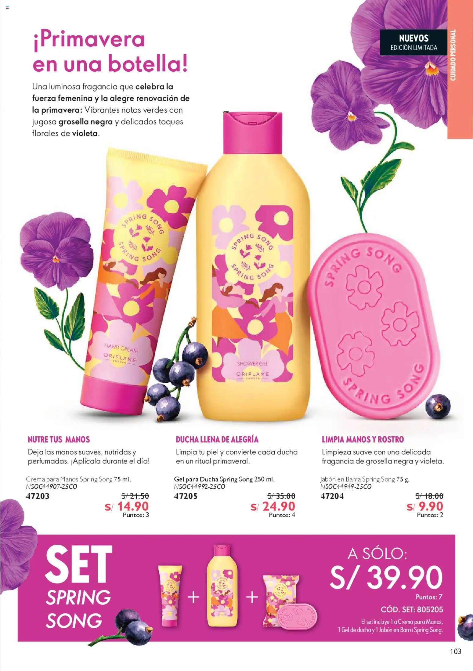 Catálogo Oriflame válido desde 28/03/2026 | Página: 103 | Productos: Jabón, Ducha, Crema, Fragancia