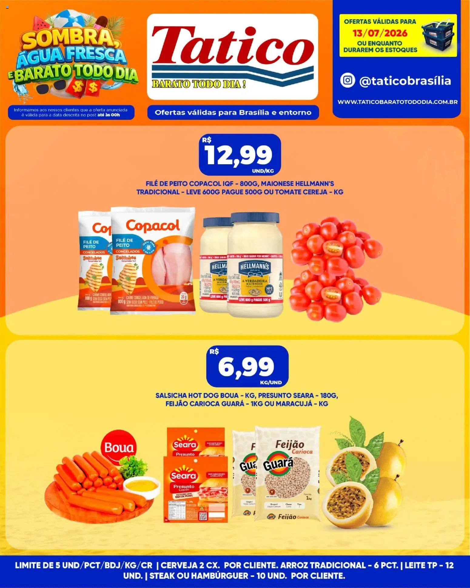 Tatico Folheto - válido de 14/07/2026 | Página: 26 | Produtos: Feijão, Pernil, Leite, Maionese