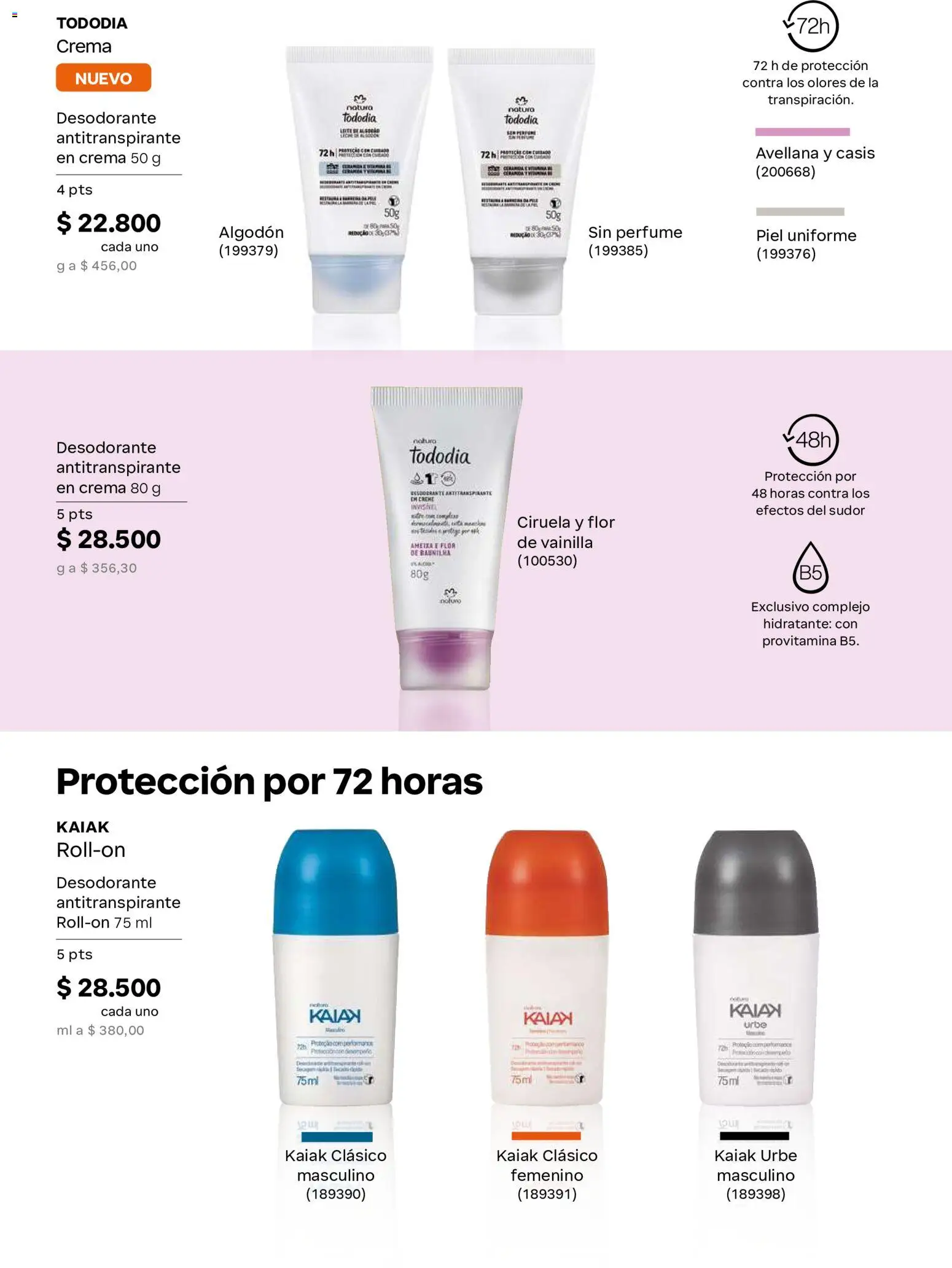 Natura revista - valida desde el 23/09/2026 | Página: 153 | Productos: Algodón, Crema, Vainilla, Desodorante