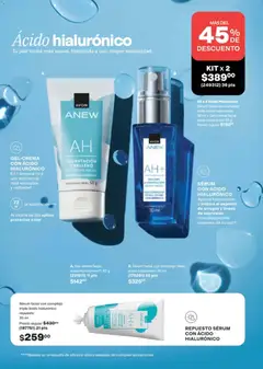 Vista previa de Gel-crema con ácido hialurónico, Gel-crema facial ácido hialurónico 50 g, nuevo folleto de la tienda, válido en México a partir del 24.04.2026 | Página: 127 | Productos: Serum, Crema, Radiante, Protector solar