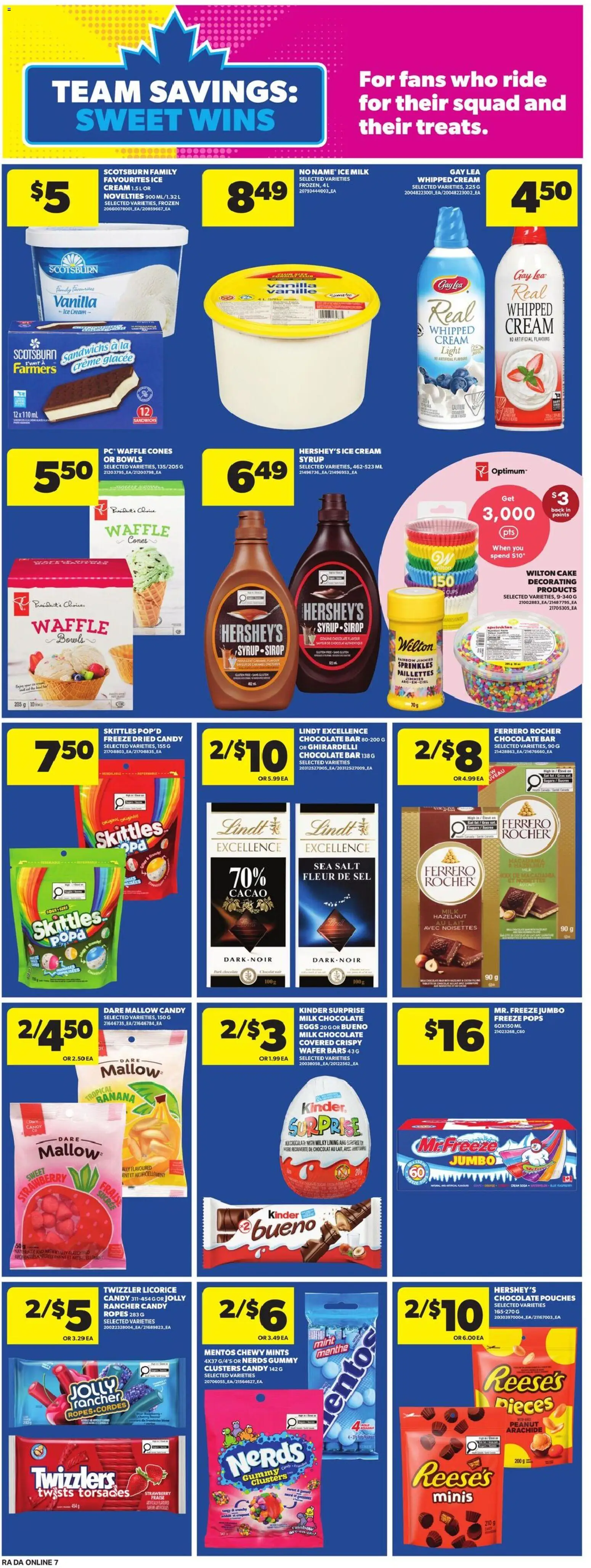 Atlantic Superstore flyer valid from Jul 16, 2026 | Page: 14 | Products: Chocolate bar, Ice cream, PC, Ferrero Rocher