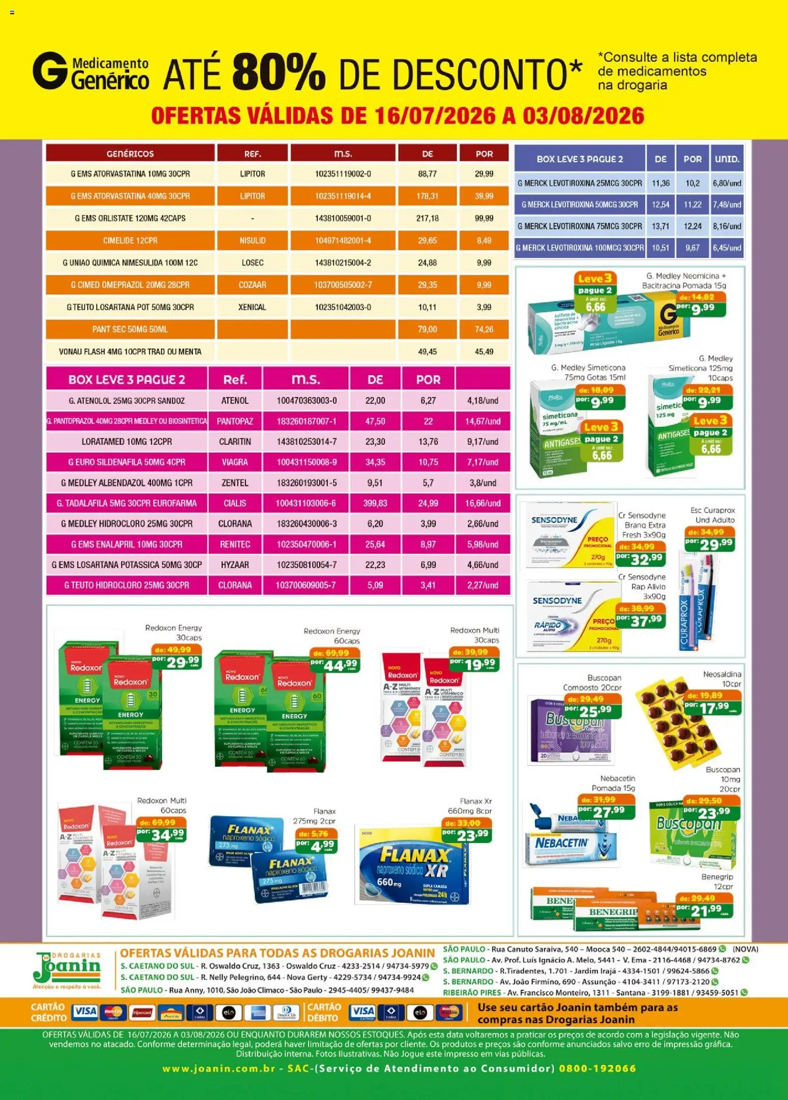 Supermercados Joanin Folheto - válido de 16/07/2026 | Página: 2 | Produtos: Energético, Pomada