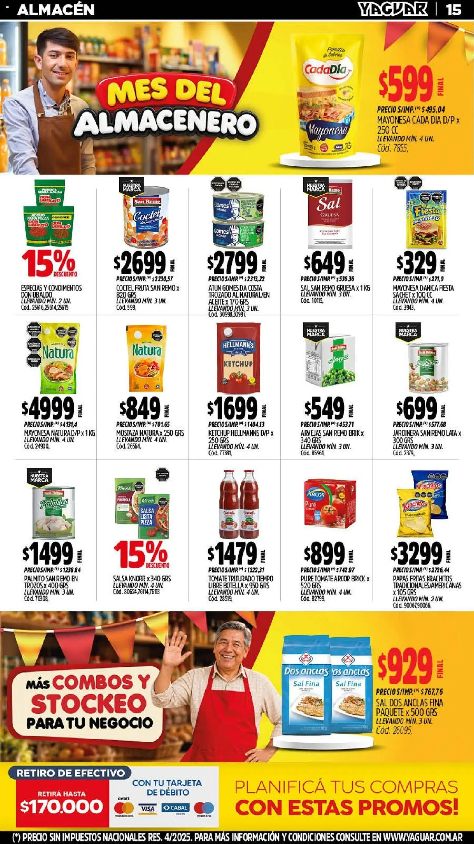 Yaguar - Oferta Semanal Trelew │ válido desde el 07/09/2026 | Página: 15 | Productos: Especias, Aceite, Atún, Pizza