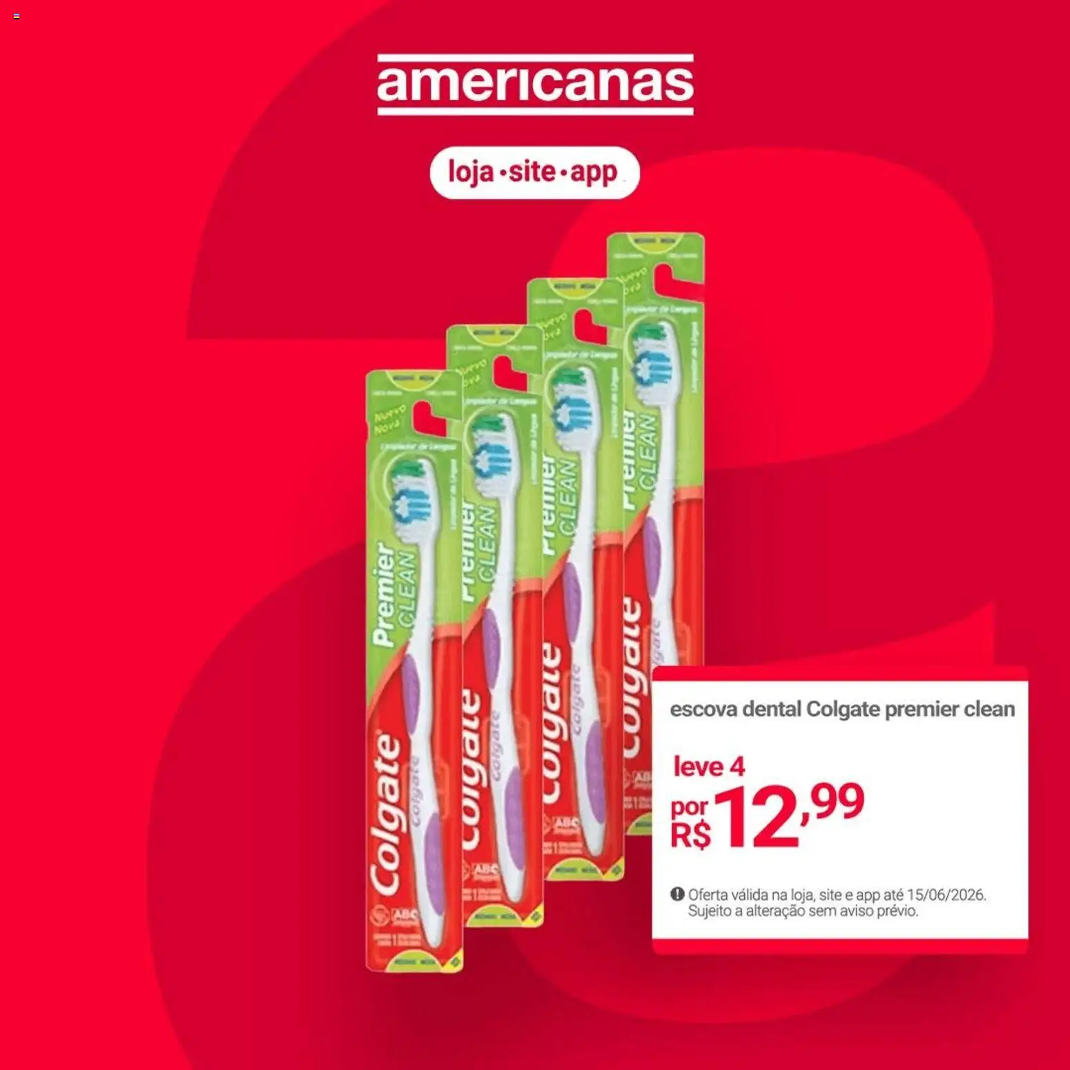 Lojas Americanas Folheto - válido de 11.06.2026 | Página: 3 | Produtos: Escova