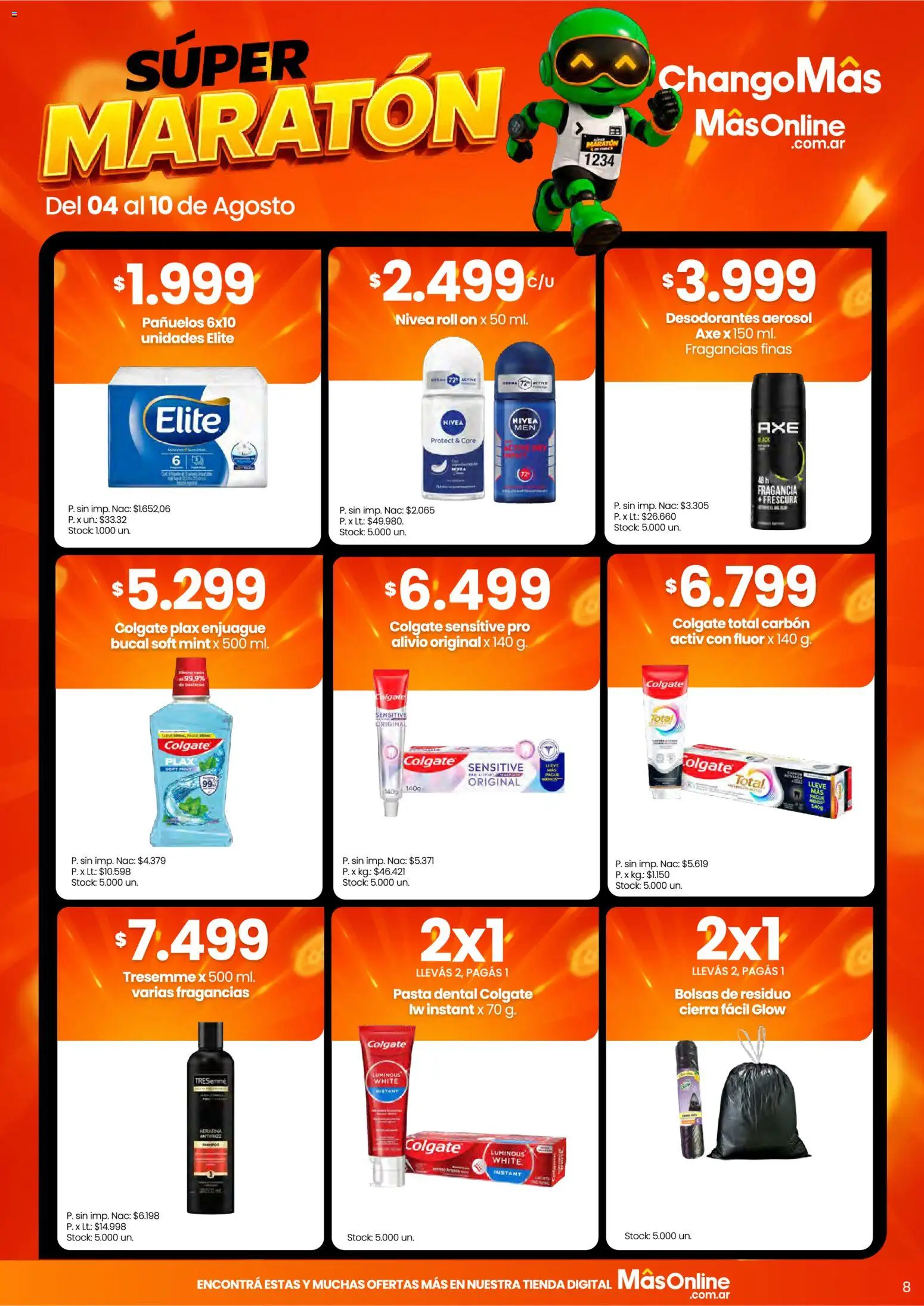 Changomas ofertas │ válido desde el 04/08/2026 | Página: 8 | Productos: Fragancia, Pasta dental, Pasta