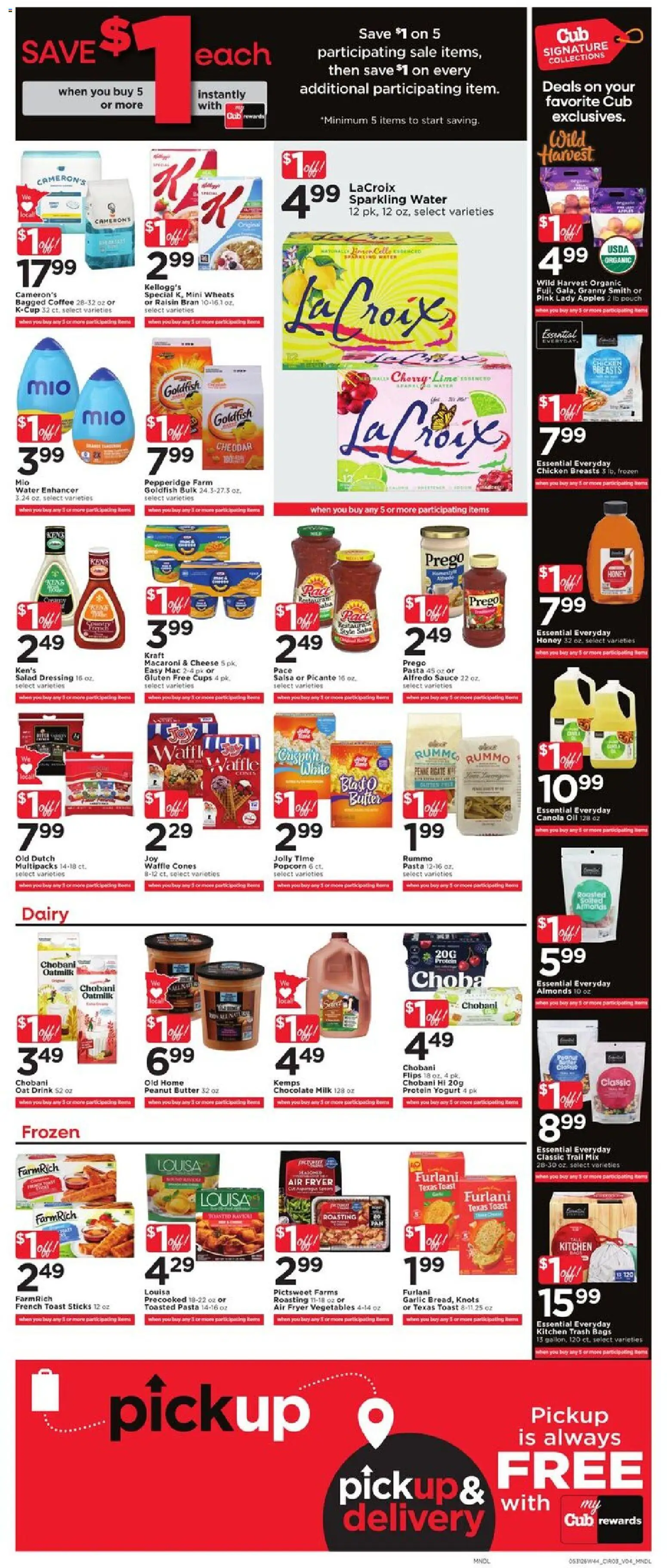 Cub Foods Weekly Ad - valid from 31.05.2026 | Page: 3 | Products: Fryer, Cheese, Pasta, Water