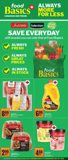 Preview of Food Basics More for less flyer - Cornwall from shop Food Basics valid from Jul 2, 2026