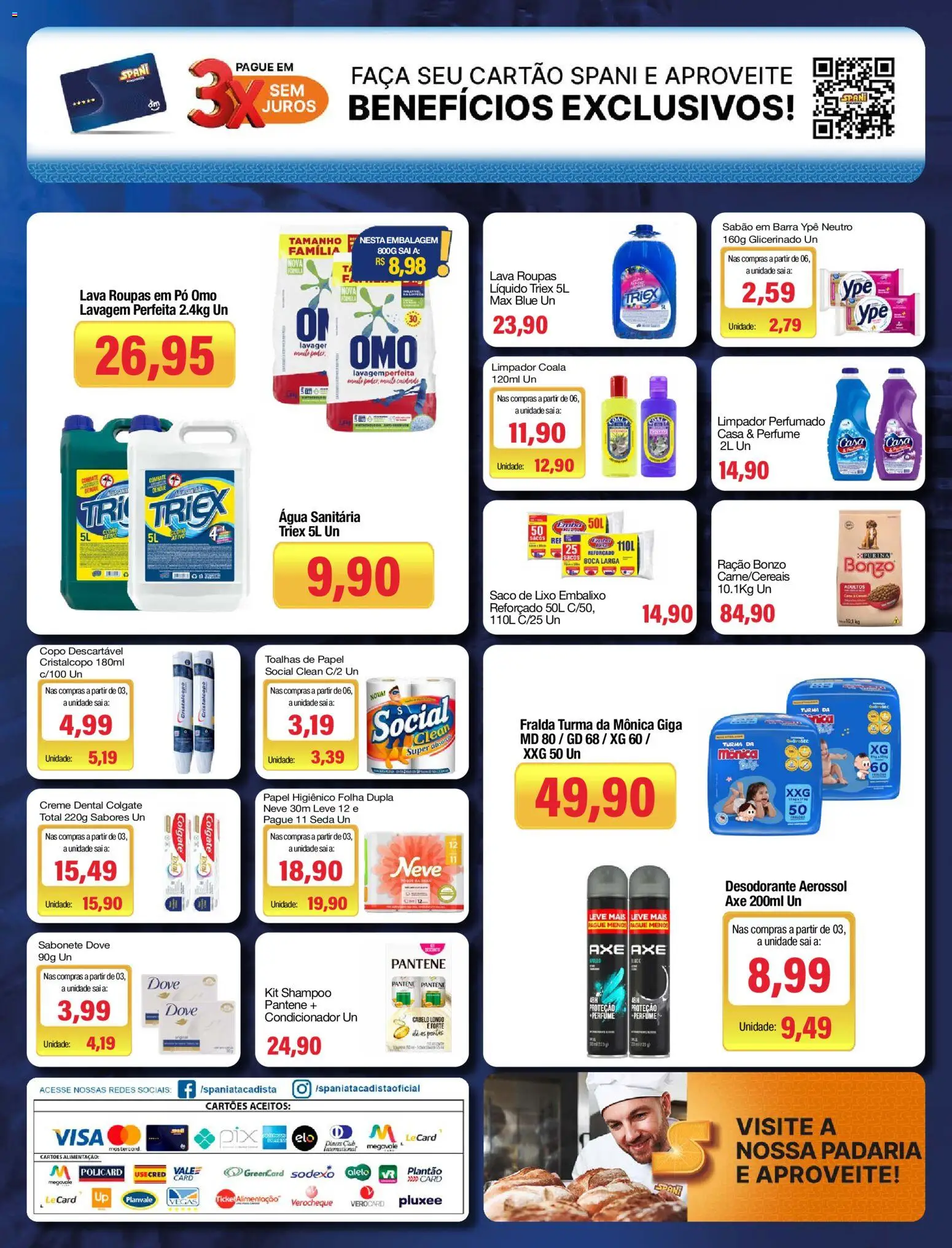 Spani Atacadista Folheto - válido de 28/07/2026 | Página: 4 | Produtos: Creme dental colgate total, Desodorante, Dove, Creme dental