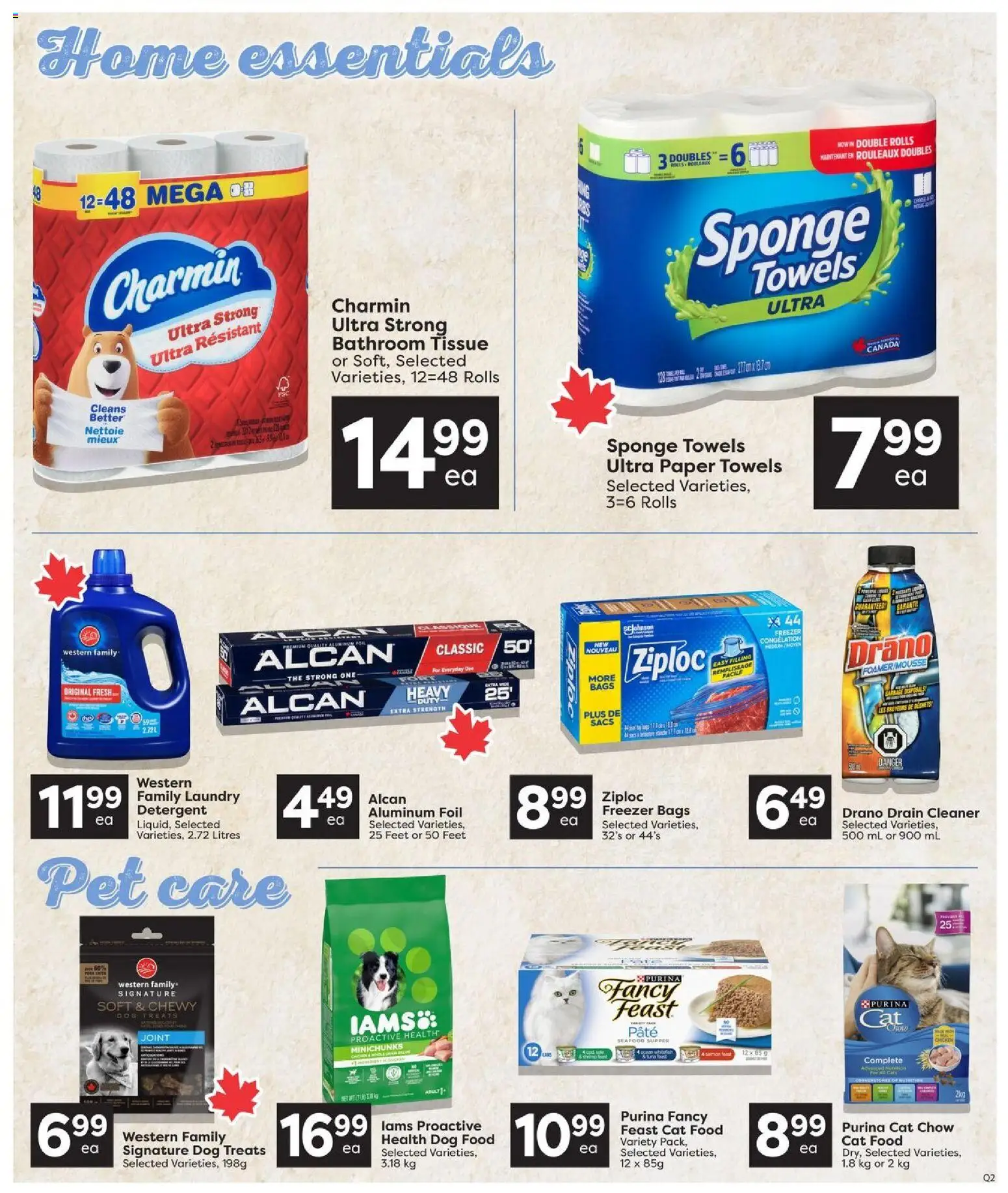 Quality Foods flyer valid from Sep 24, 2026 | Page: 14 | Products: Sponge, Dog food, Detergent, Food