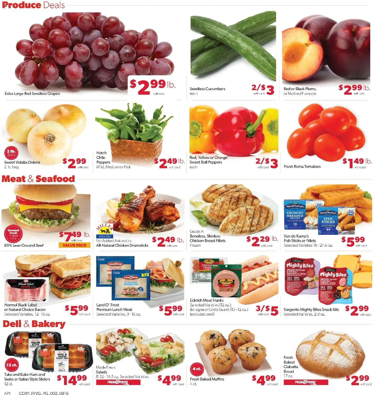 Family Fare Weekly Ad - MI - valid from 08/16/2026 | Page: 2 | Products: Bread, Chicken drumsticks, Poultry, Mozzarella
