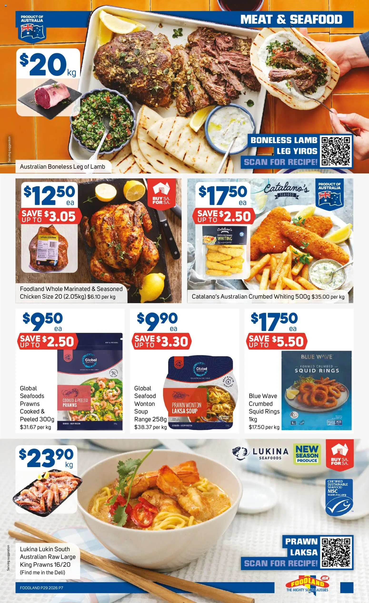 Foodland catalogue - valid from 15/07/2026 | Page: 7 | Products: Meat, Whole chicken, Soup, Seafood