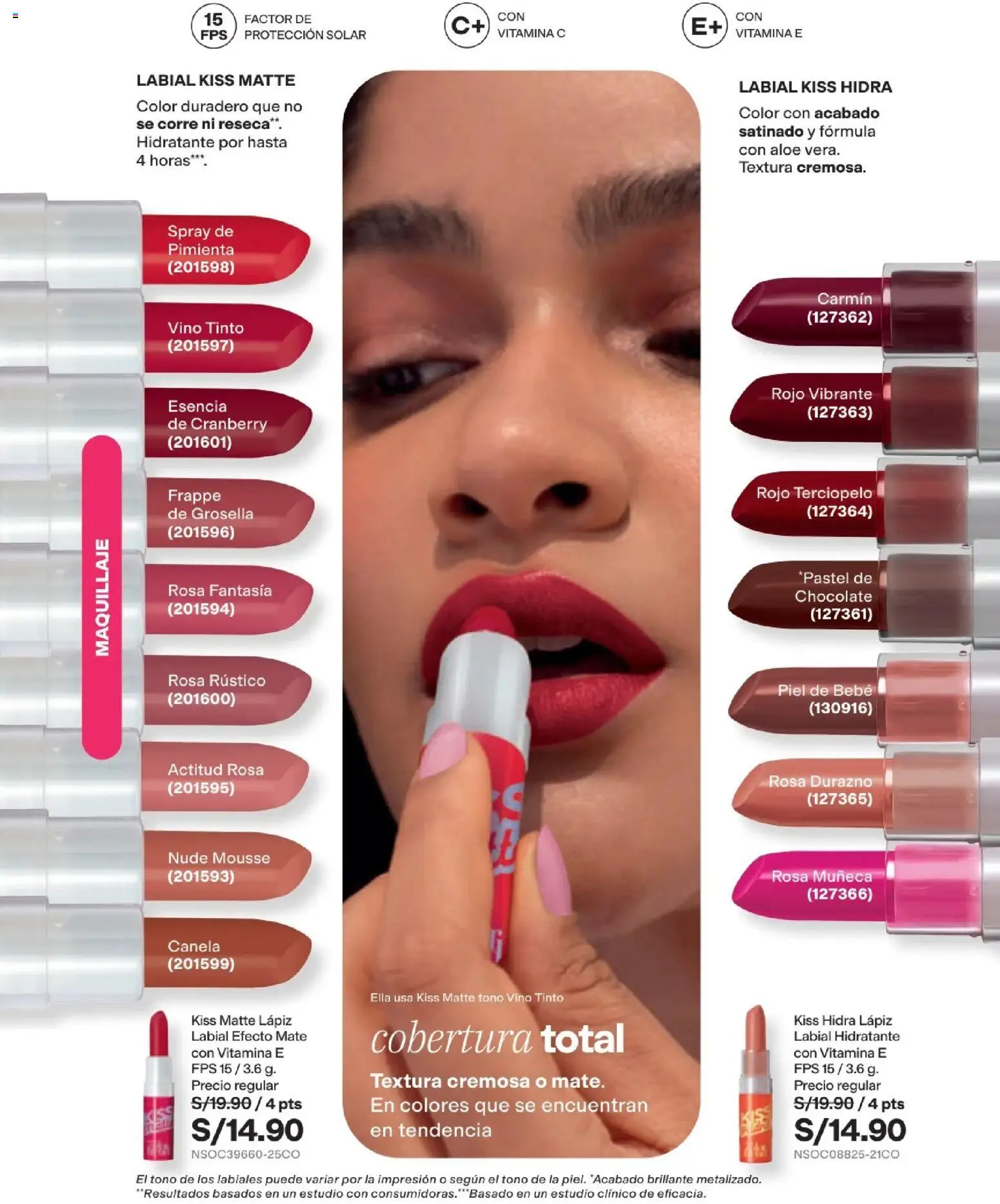 Catálogo Avon válido desde 15/09/2026 | Página: 41 | Productos: Lápiz labial, Chocolate, Muñeca, Maquillaje