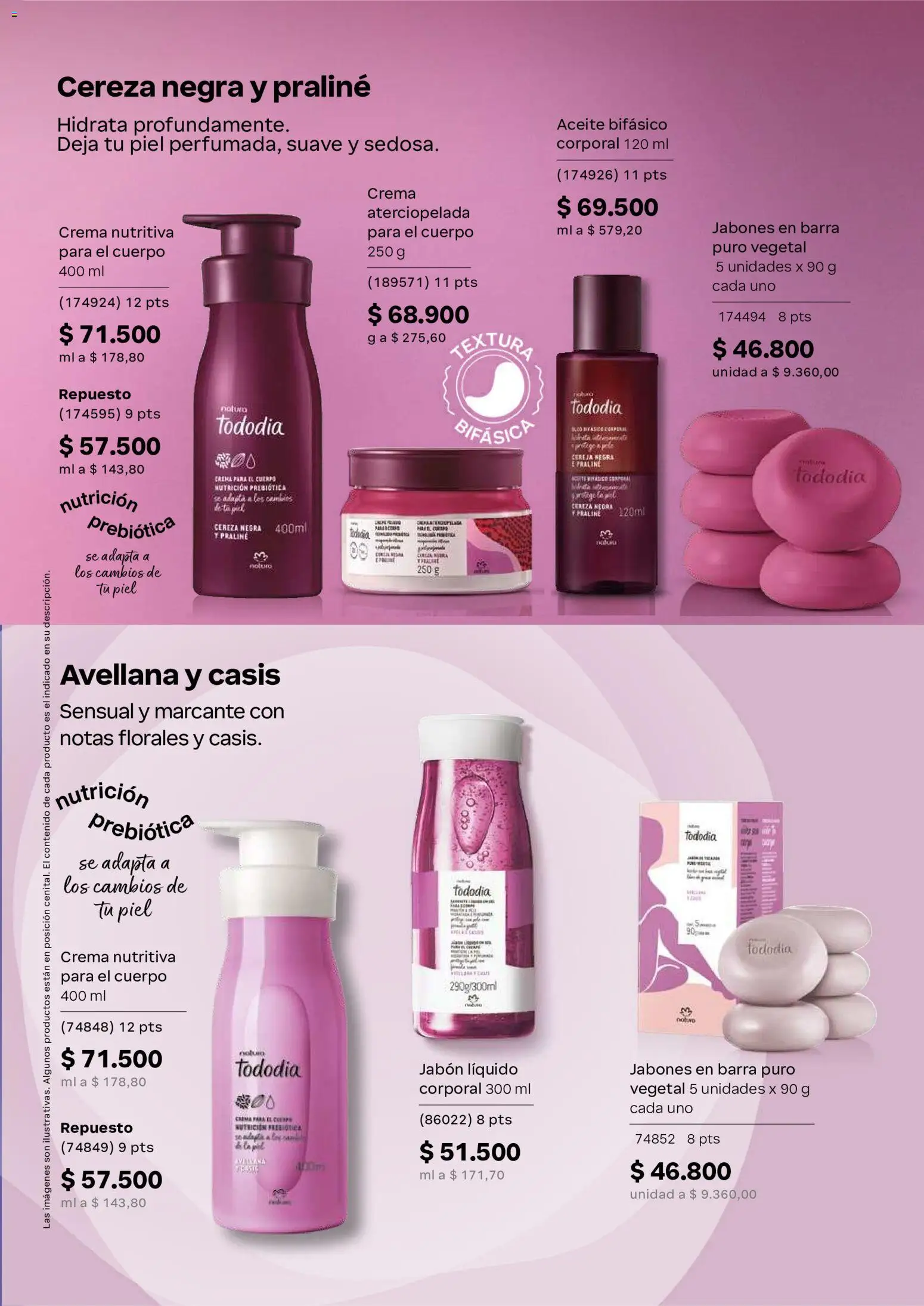 Natura revista - valida desde el 01/07/2026 | Página: 127 | Productos: Crema, Jabón líquido, Crema para el cuerpo, Aceite