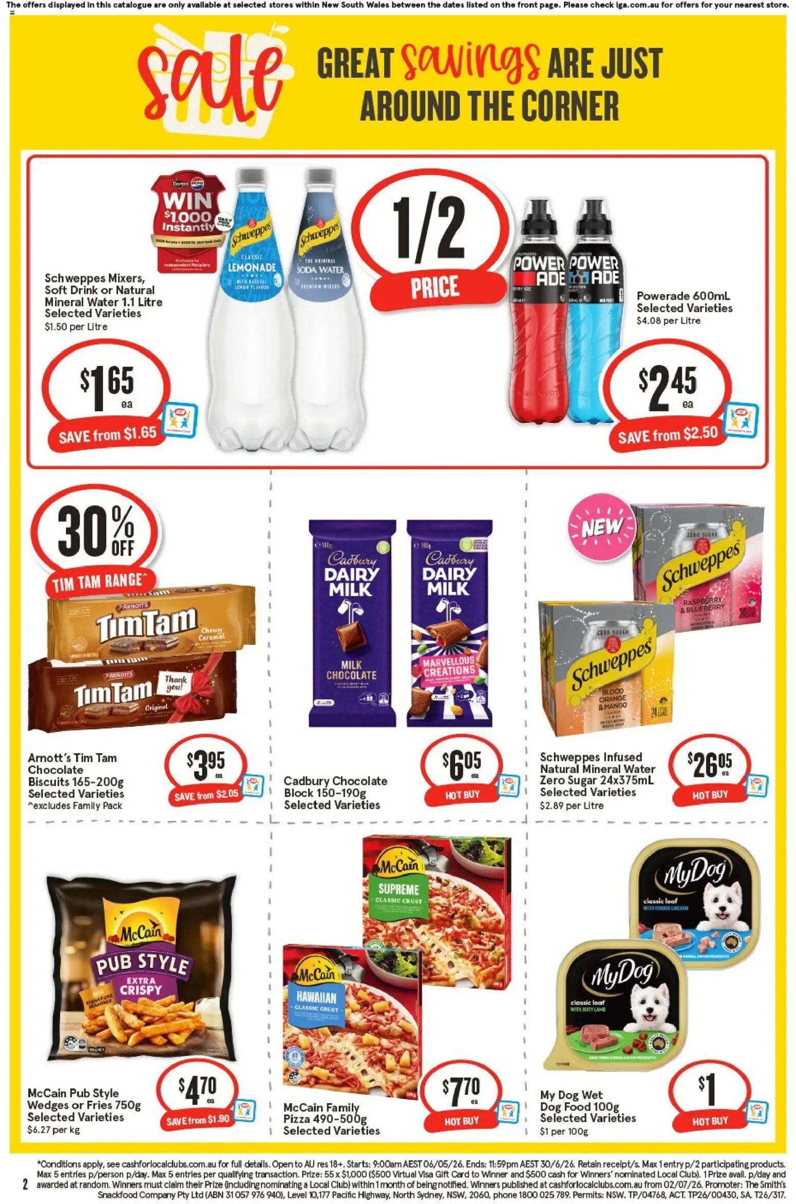 IGA catalogue - valid from 03.06.2026 | Page: 3 | Products: Milk, Chocolate, Pizza, Raspberry