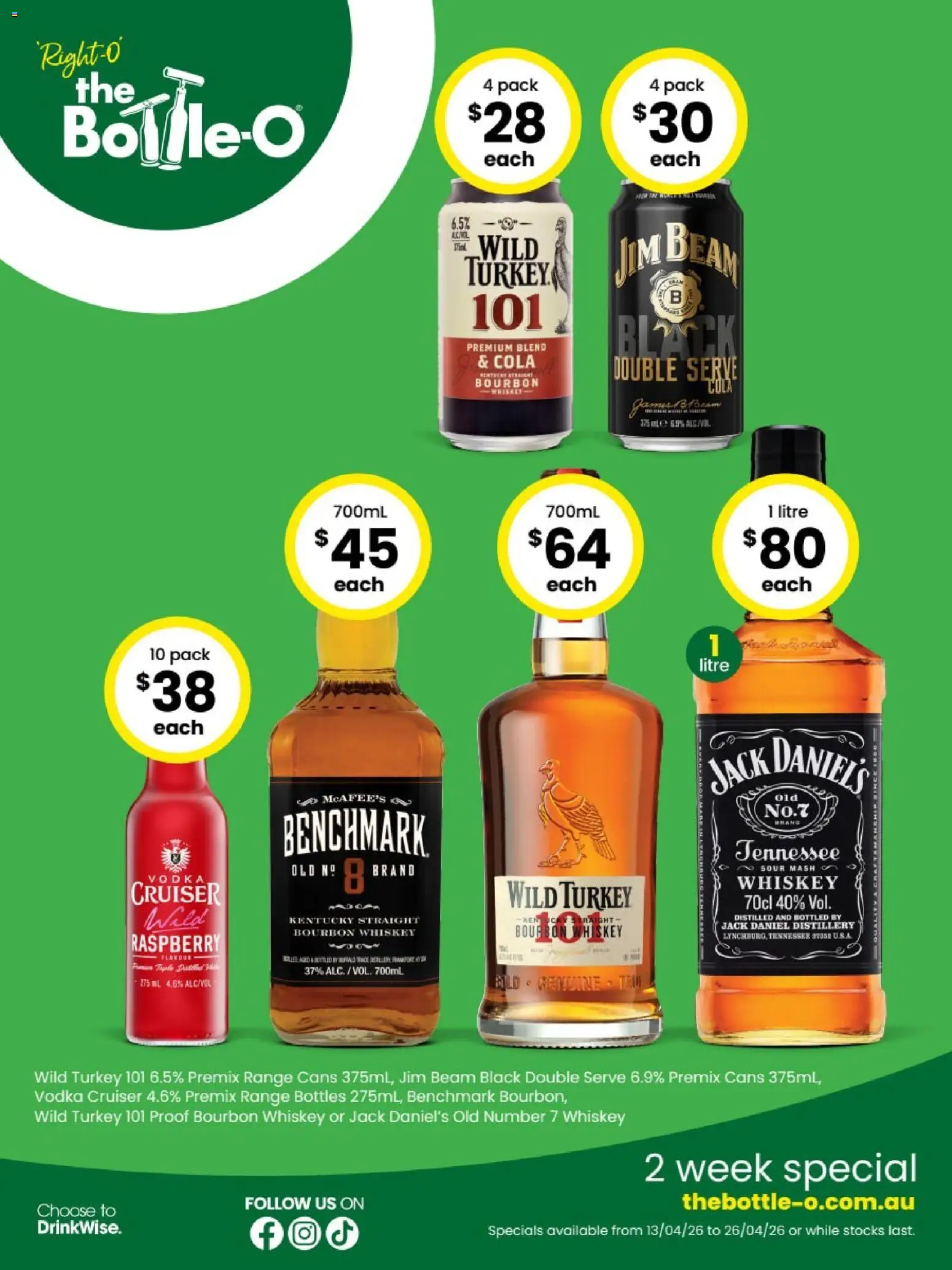 The Bottle-O catalogue - valid from 13.04.2026 | Page: 3 | Products: Bourbon, Vodka, Whiskey, Turkey