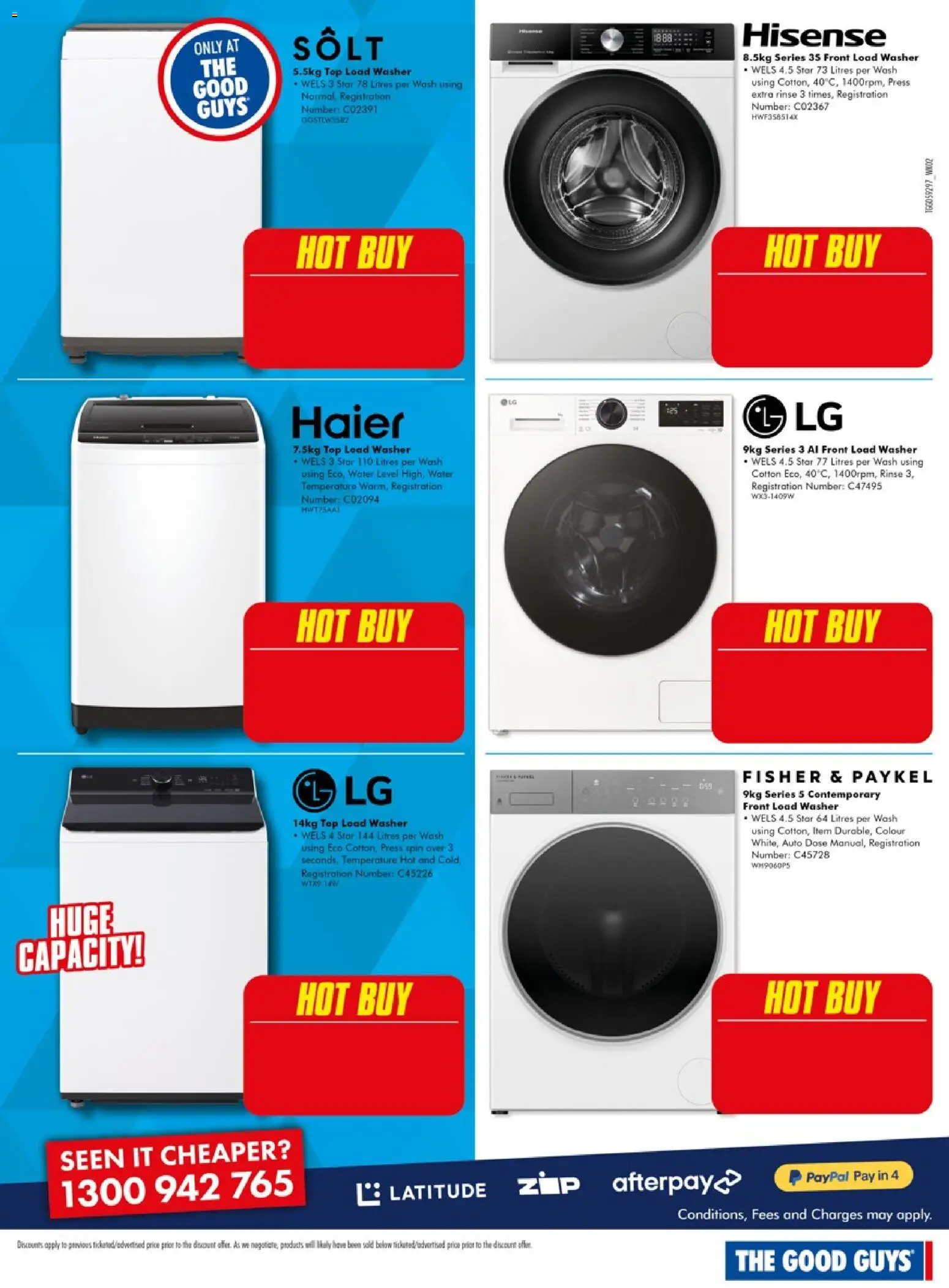 The Good Guys catalogue - valid from 09/07/2026 | Page: 9 | Products: Water, Washer, Press