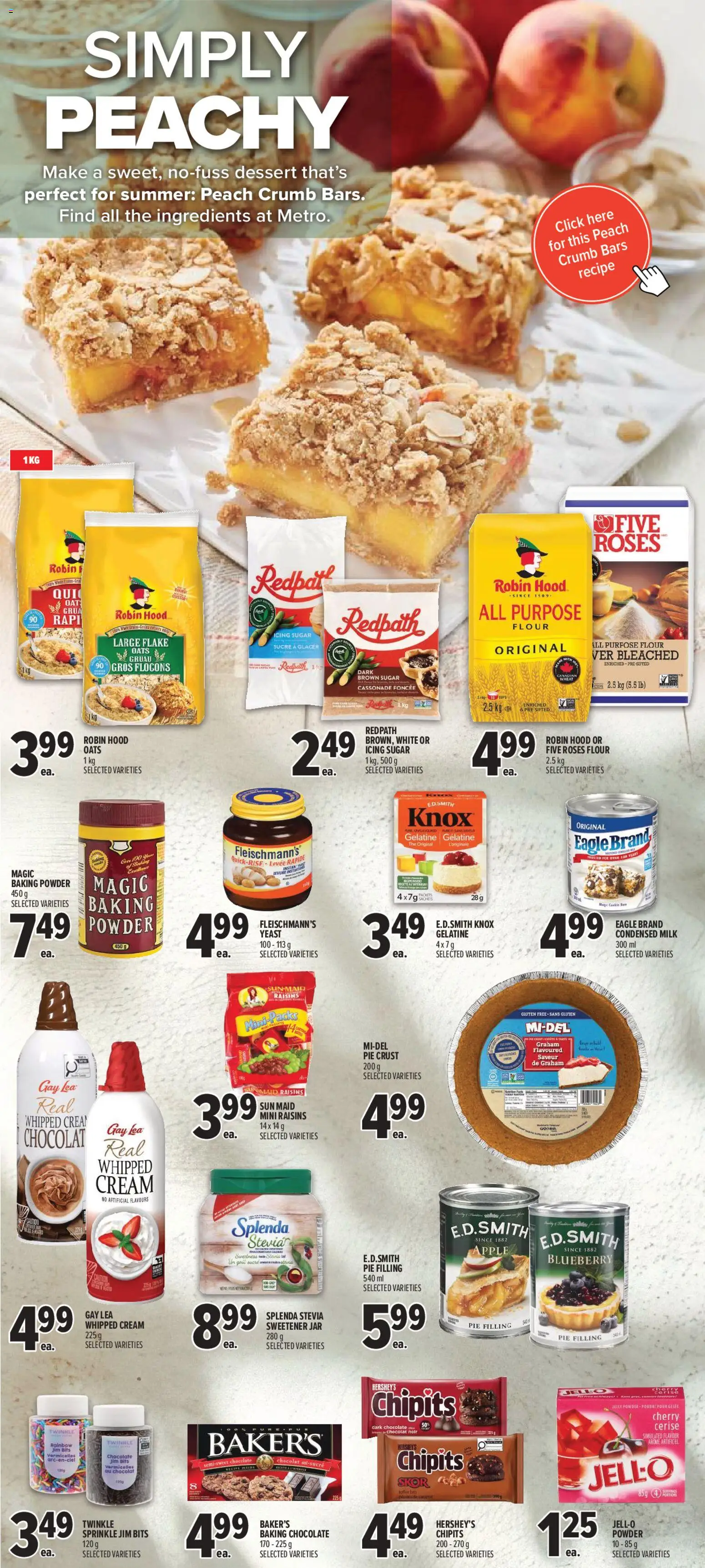 Metro flyer valid from Aug 6, 2026 | Page: 9 | Products: Cream, Condensed milk, Raisins, Milk