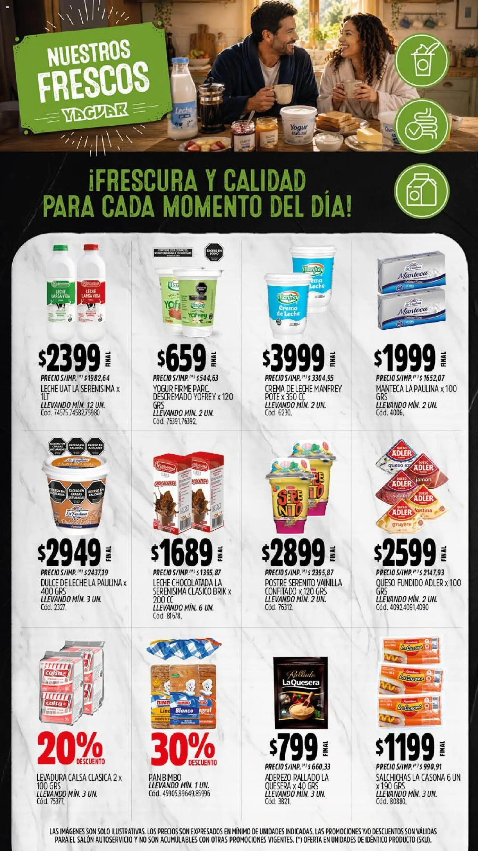 Yaguar - Oferta Semanal Santa Fé │ válido desde el 14/09/2026 | Página: 11 | Productos: Levadura, Manteca, Queso, Salchichas