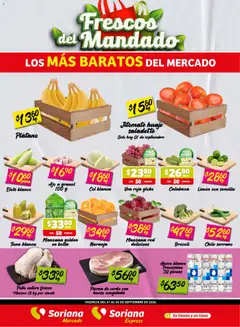 Vista previa de Soriana Frescos del Mandado Mercado, nuevo folleto de la tienda, válido en México a partir del 01/09/2026