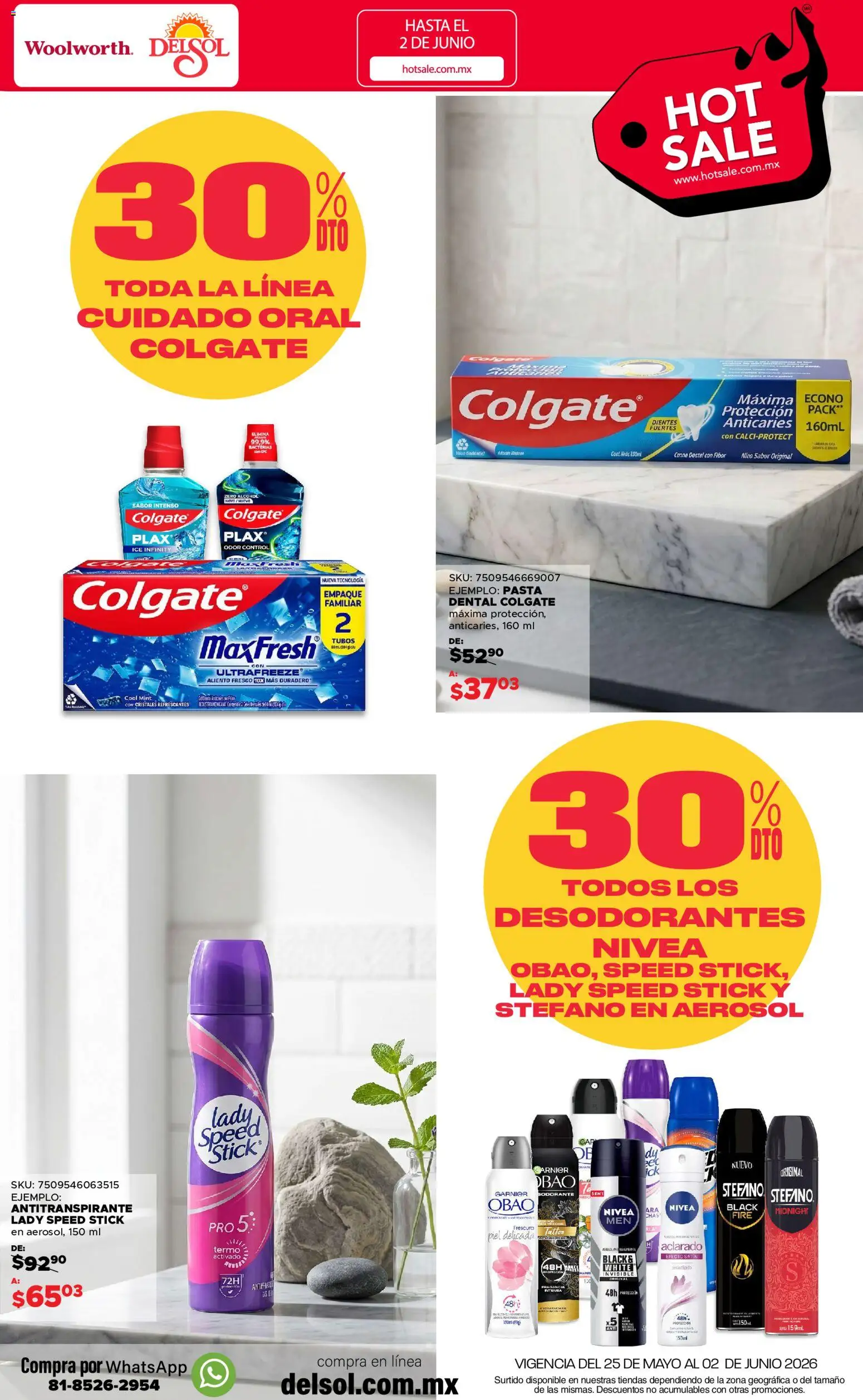 Nuevas ofertas de Del Sol y Woolworth válidas en toda la República Mexicana desde el 25.05.2026. ¡Encuentra las mejores ofertas en Del Sol y Woolworth Hot Sale! | Página: 27