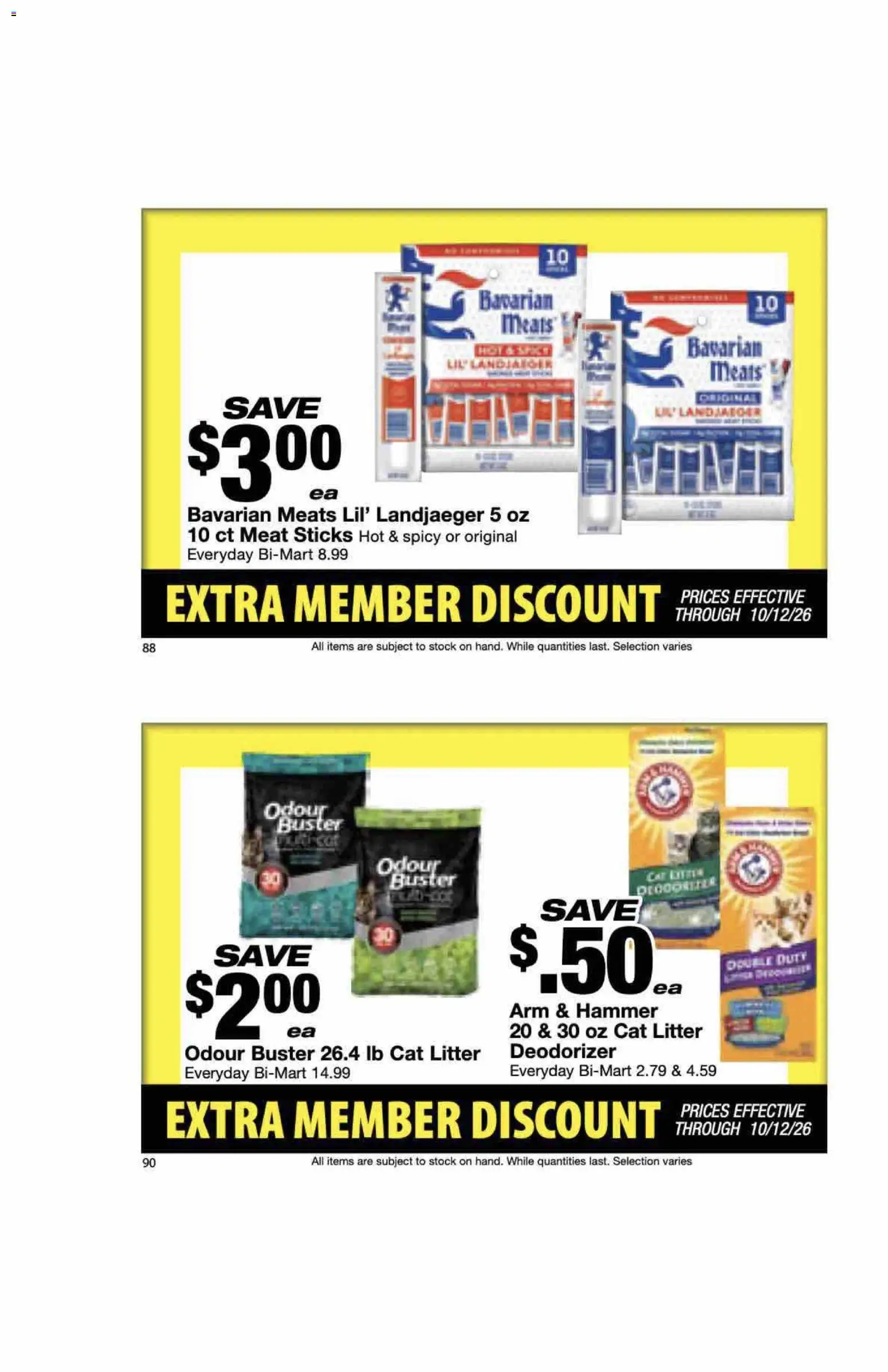 Bi-Mart Extra Member Discount Book - valid from 09/28/2026 | Page: 46 | Products: Cat Litter, Meat, Hammer