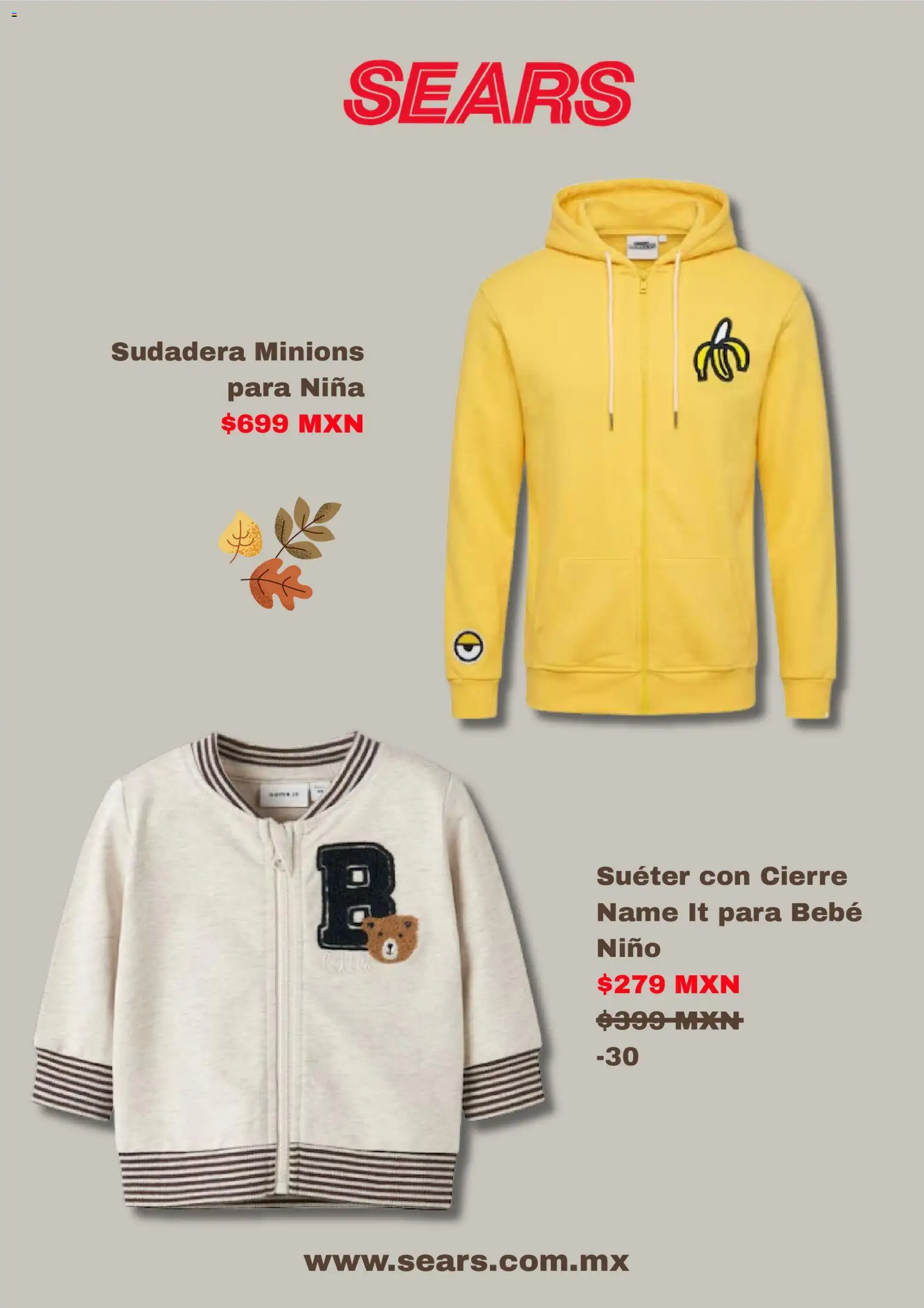 Nuevas ofertas de Sears válidas en toda la República Mexicana desde el 21/09/2026. ¡Encuentra las mejores ofertas en Sears promociones! | Página: 4 | Productos: Suéter, Sudadera