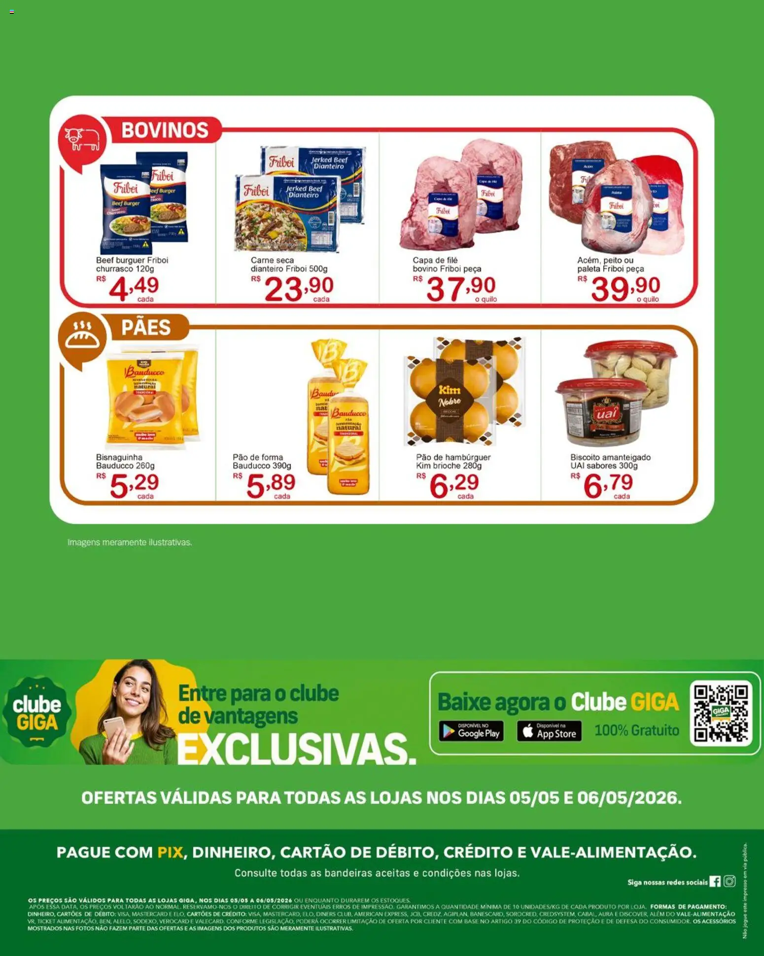 GIGA Atacado Folheto - válido de 05.05.2026 | Página: 3 | Produtos: Biscoito, Base, Pão de forma, Hambúrguer