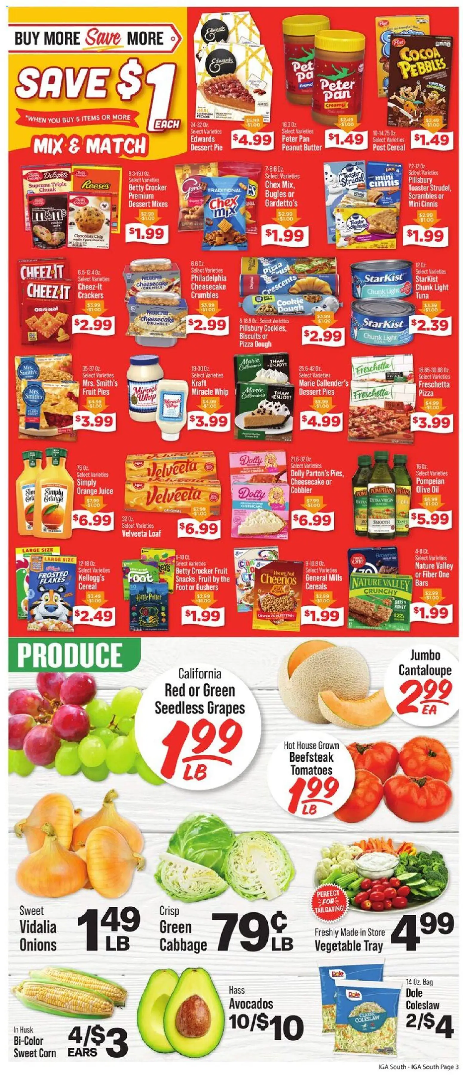 IGA Weekly Ad - valid from 09/02/2026 | Page: 4 | Products: Pizza, Cocoa, Tomatoes, Cereals
