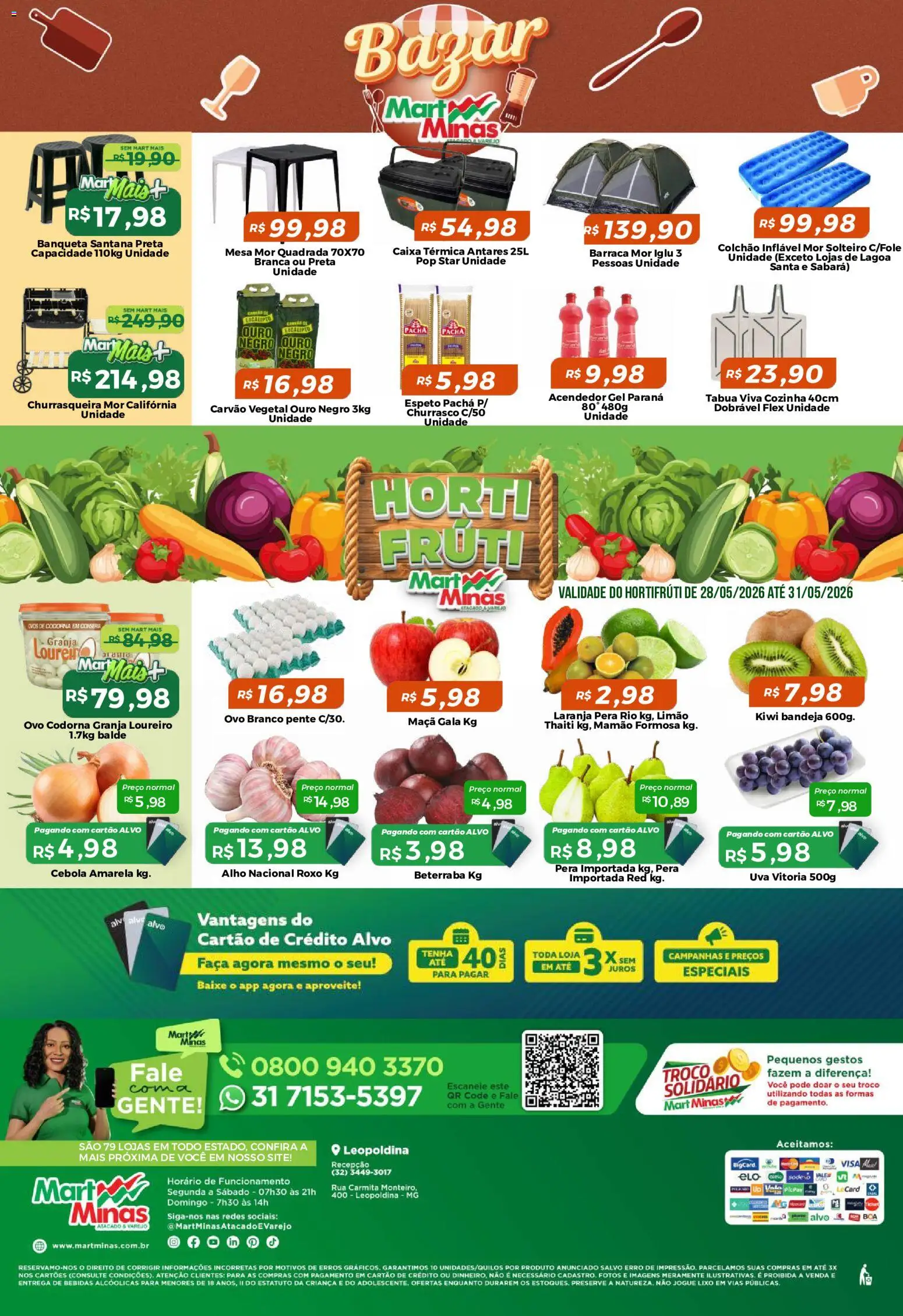 Mart Minas Folheto - válido de 28.05.2026 | Página: 8 | Produtos: Beterraba, Caixa, Banqueta, Balde