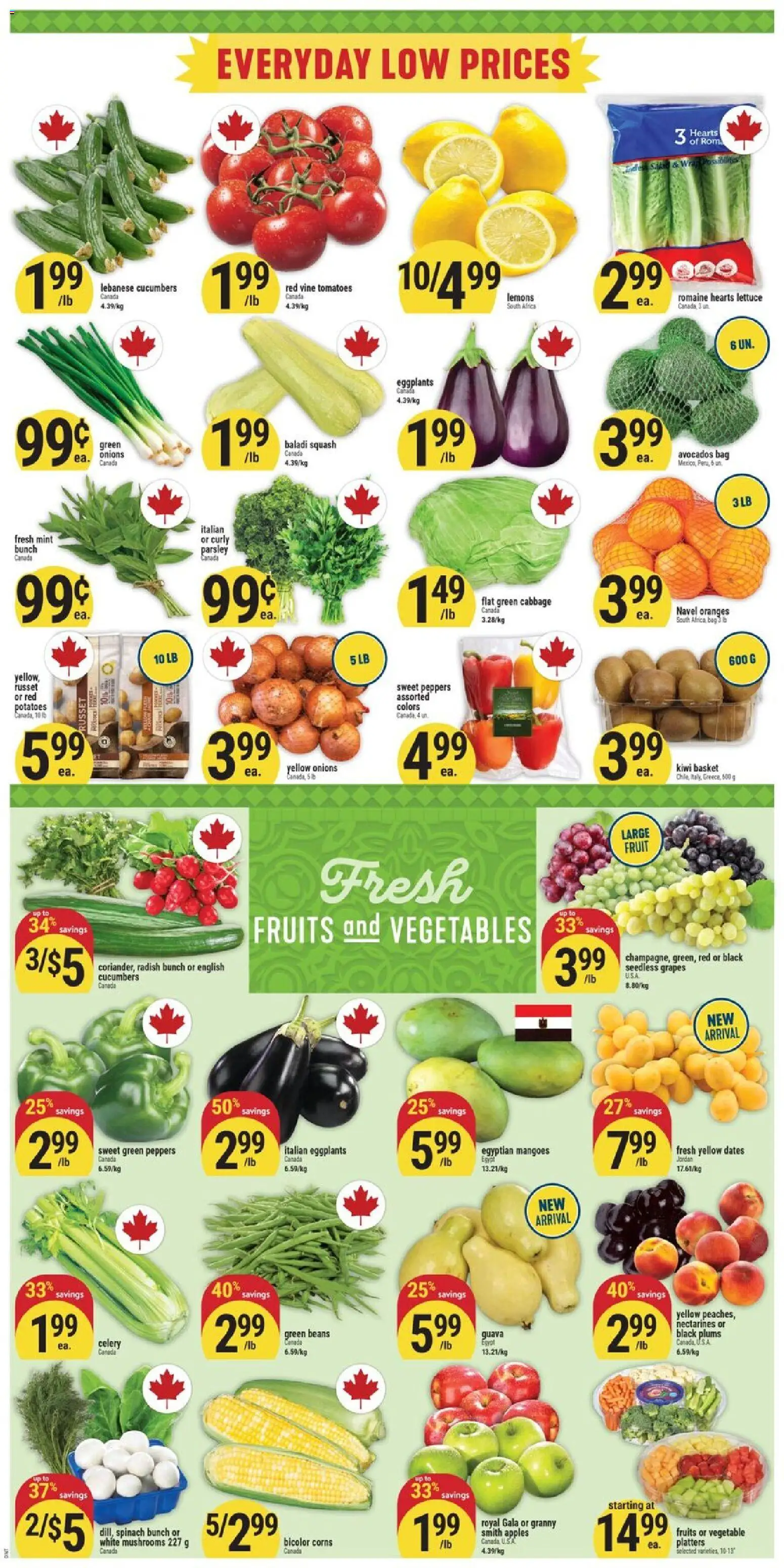 Adonis flyer valid from Aug 6, 2026 | Page: 2 | Products: Lemons, Potatoes, Bag, Spinach