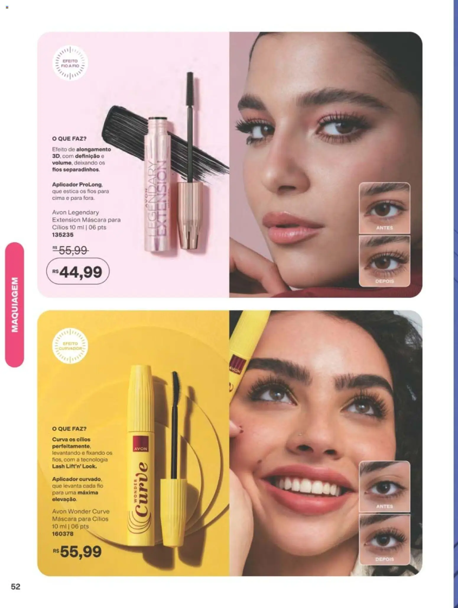 Avon Folheto - válido de 19/07/2026 | Página: 52 | Produtos: Maquiagem, Máscara para cílios