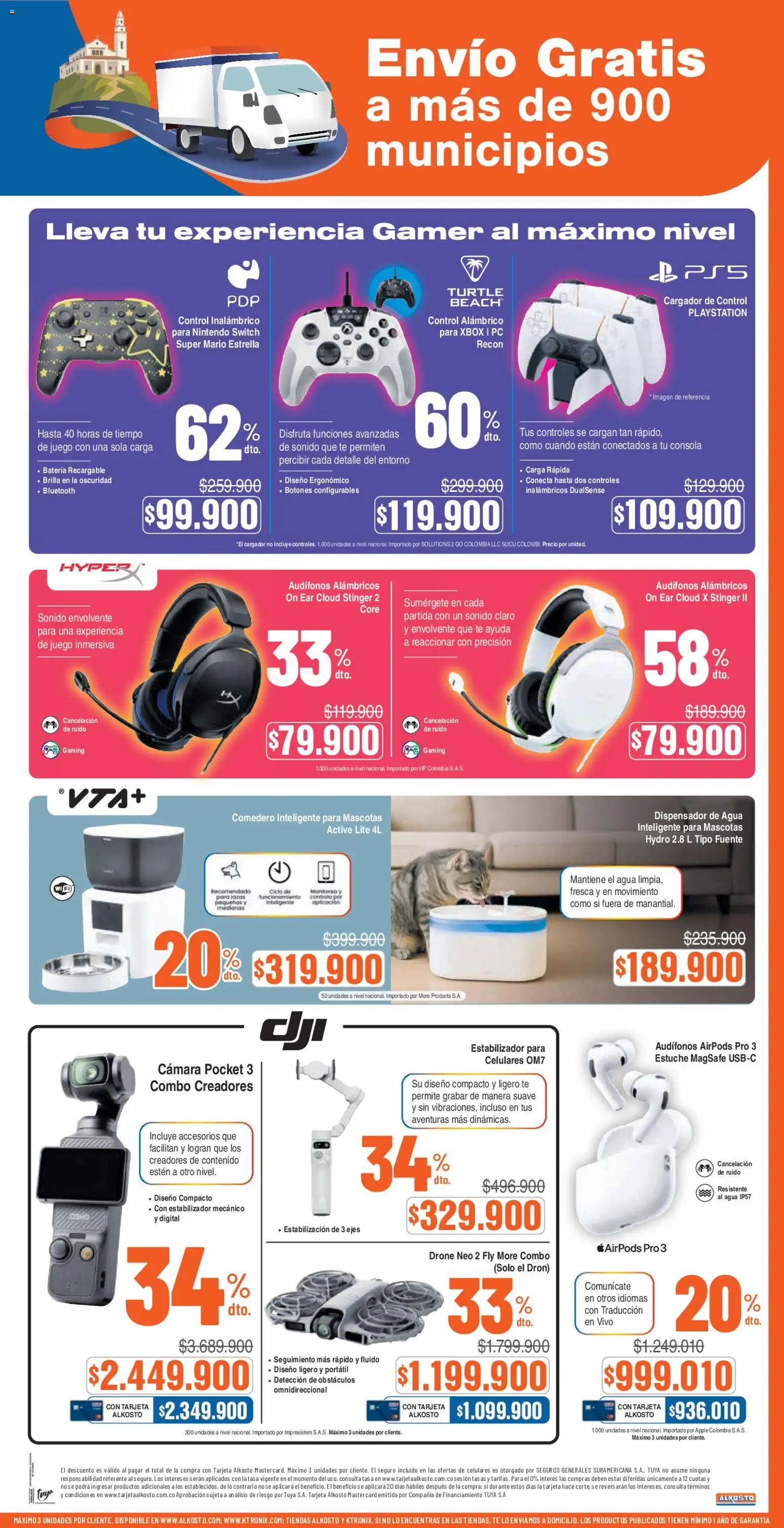 Alkosto revista - valida desde el 29/08/2026 | Página: 9 | Productos: Audífonos, Xbox, Tuya, Cargador