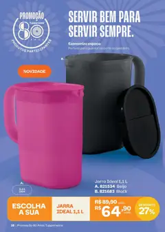 Tupperware catálogo Vitrine 08 - Pré-Visualização do folheto da loja Tupperware, válido de 01/08/2026 | Página: 38 | Produtos: Porta, Jarra