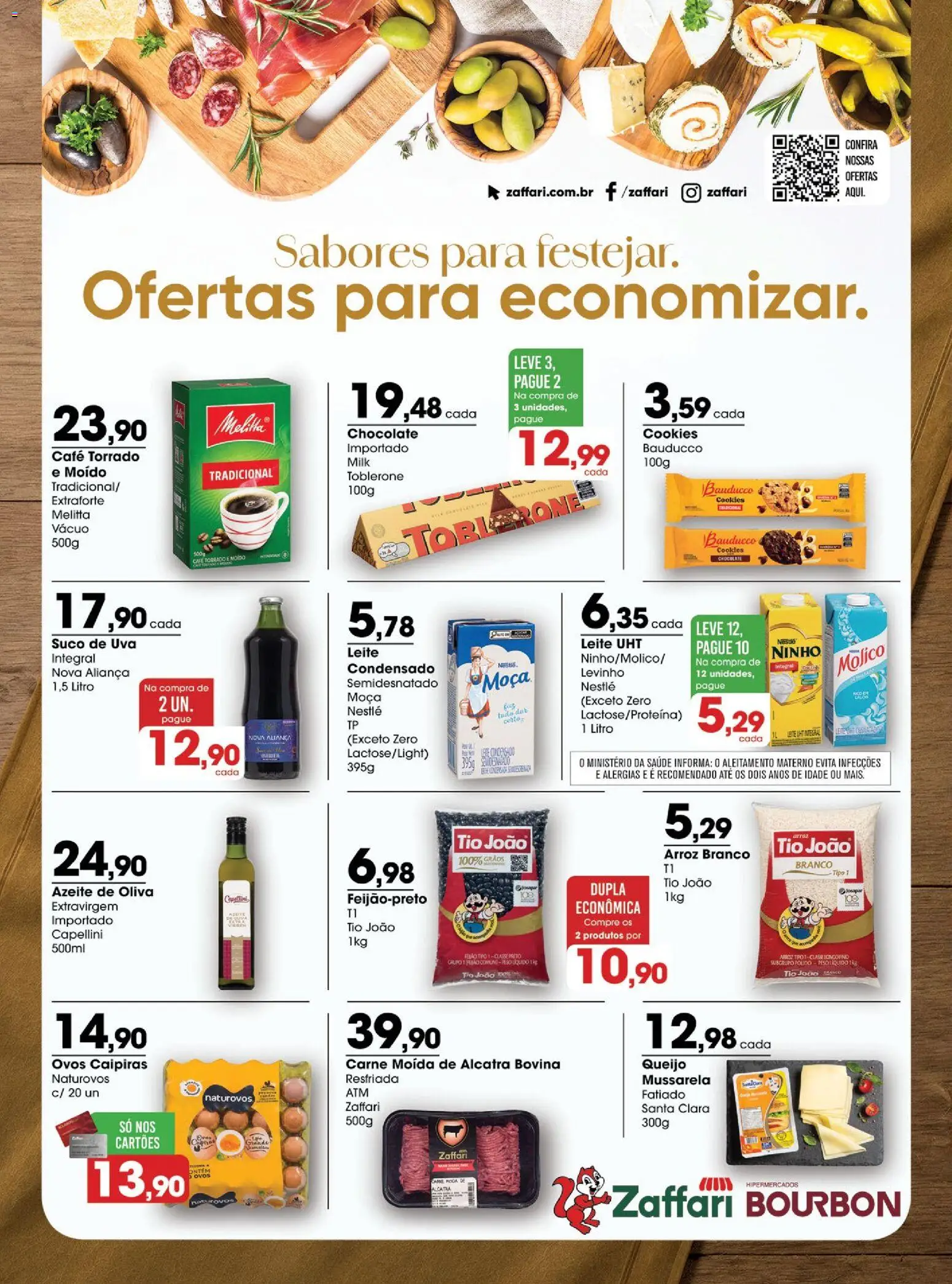 Zaffari Folheto - válido de 29/09/2026 | Página: 16 | Produtos: Uva, Queijo, Café, Carne moída