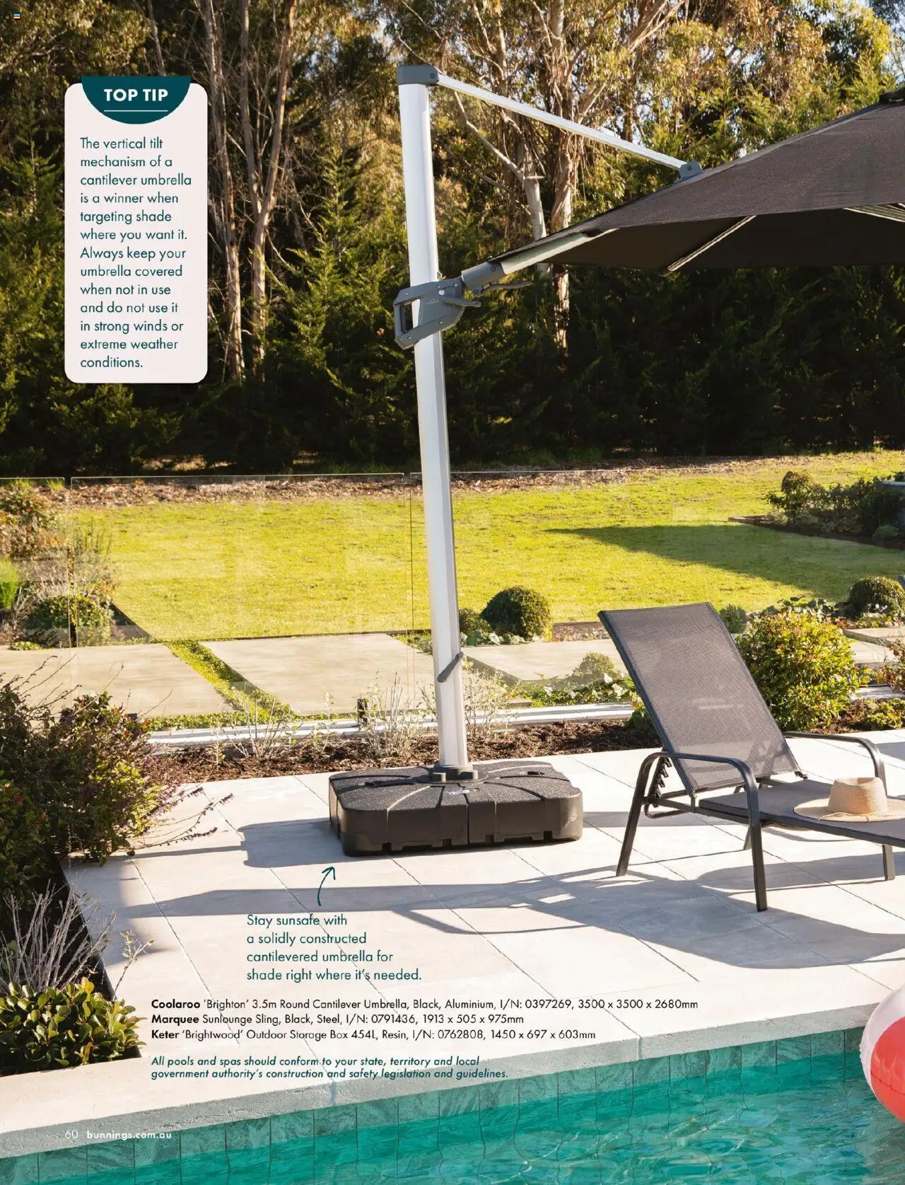 Bunnings Warehouse catalogue - valid from 25/08/2025 | Page: 60 | Products: Box, Storage box, Umbrella