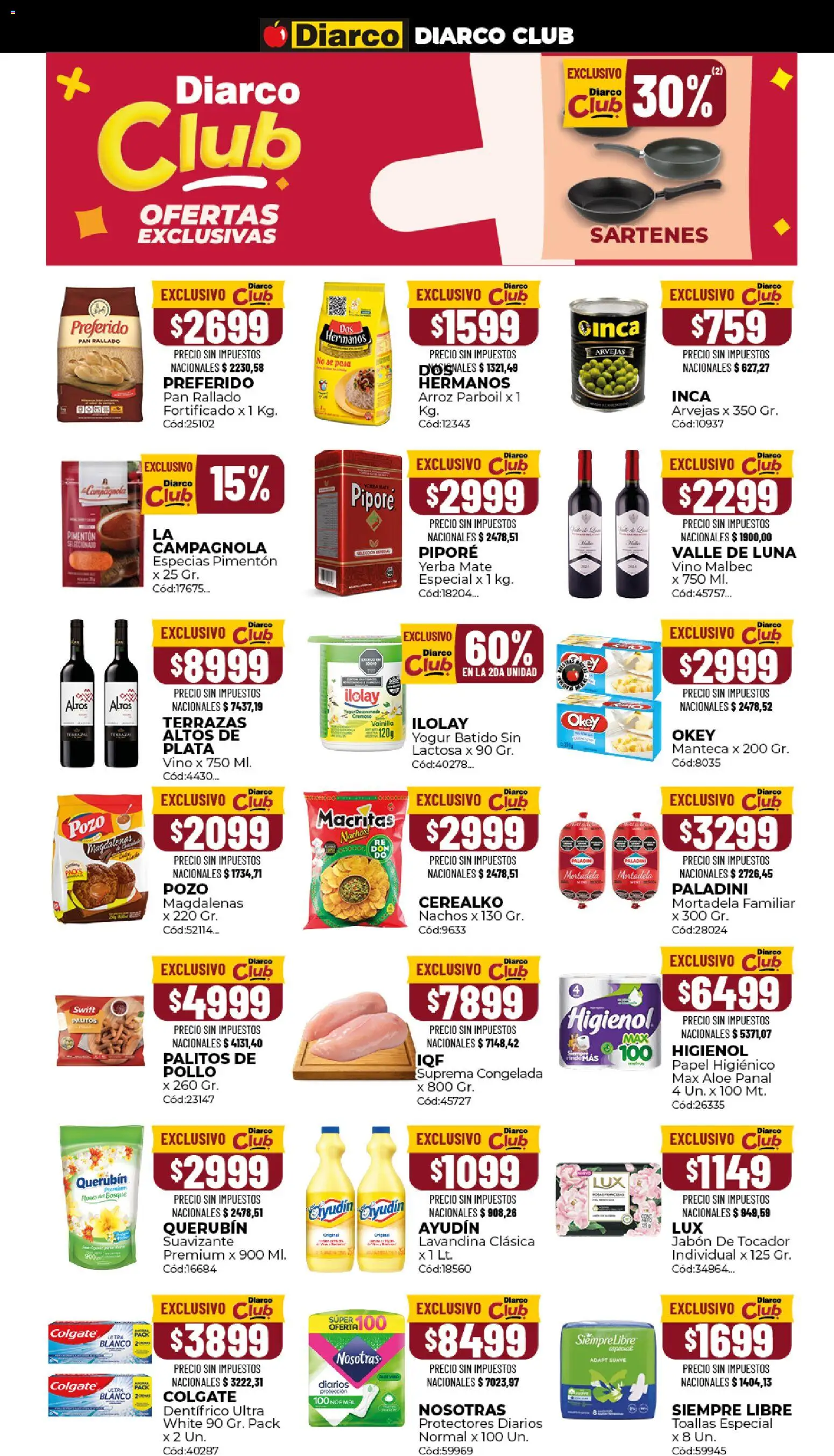 Diarco ofertas │ válido desde el 17/08/2026 | Página: 9 | Productos: Mate, Vino, Arroz, Suavizante